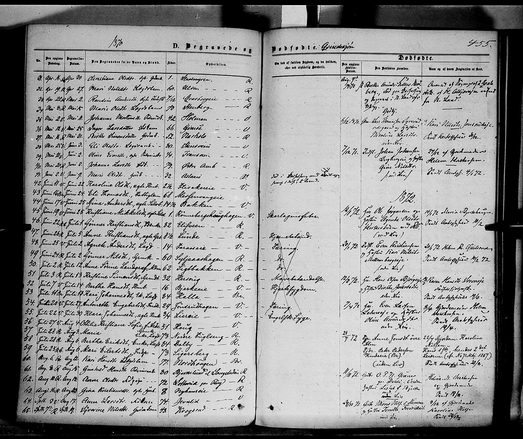 Ringsaker prestekontor, AV/SAH-PREST-014/K/Ka/L0011: Ministerialbok nr. 11, 1870-1878, s. 455