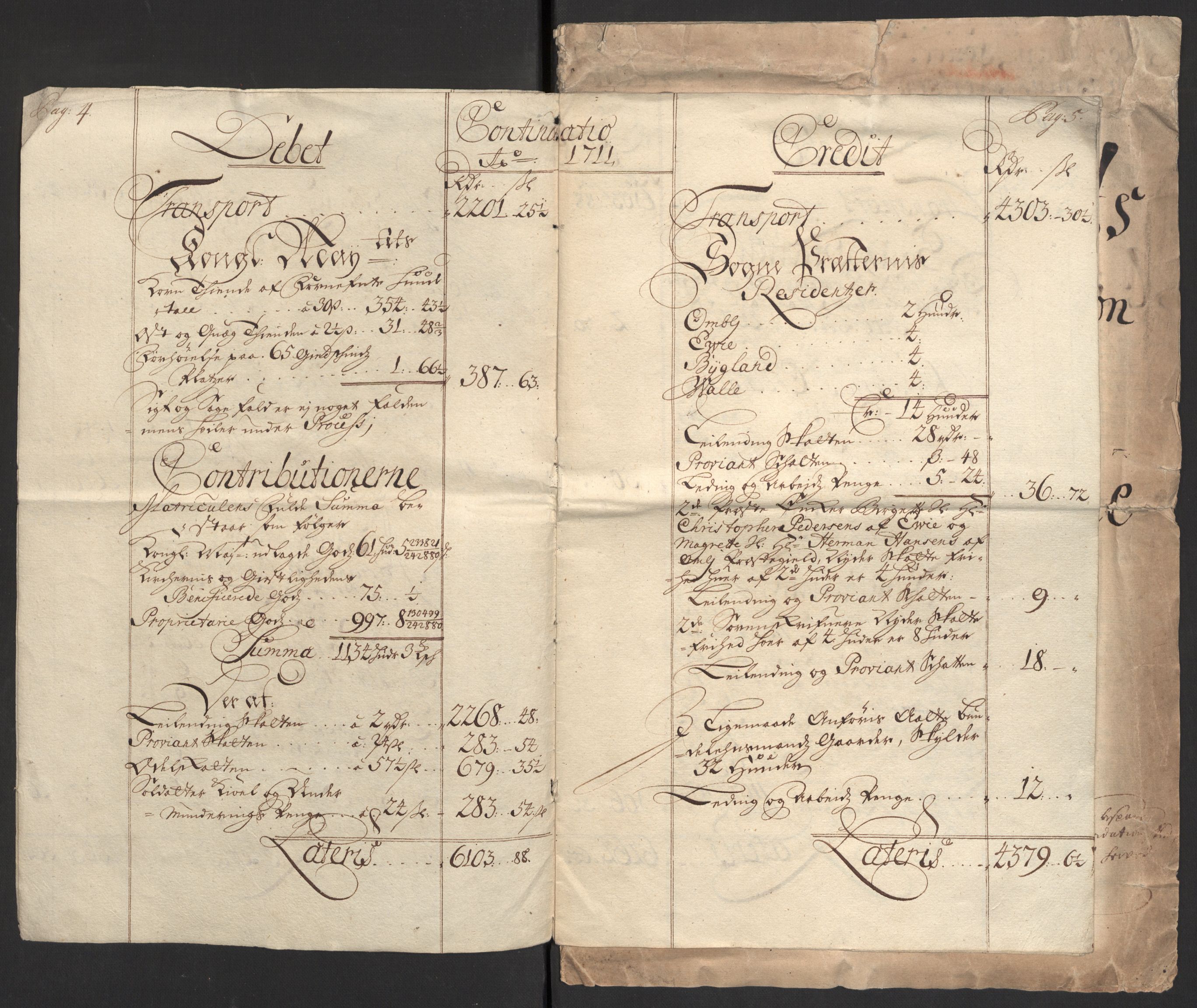 Rentekammeret inntil 1814, Reviderte regnskaper, Fogderegnskap, RA/EA-4092/R40/L2449: Fogderegnskap Råbyggelag, 1709-1711, s. 247