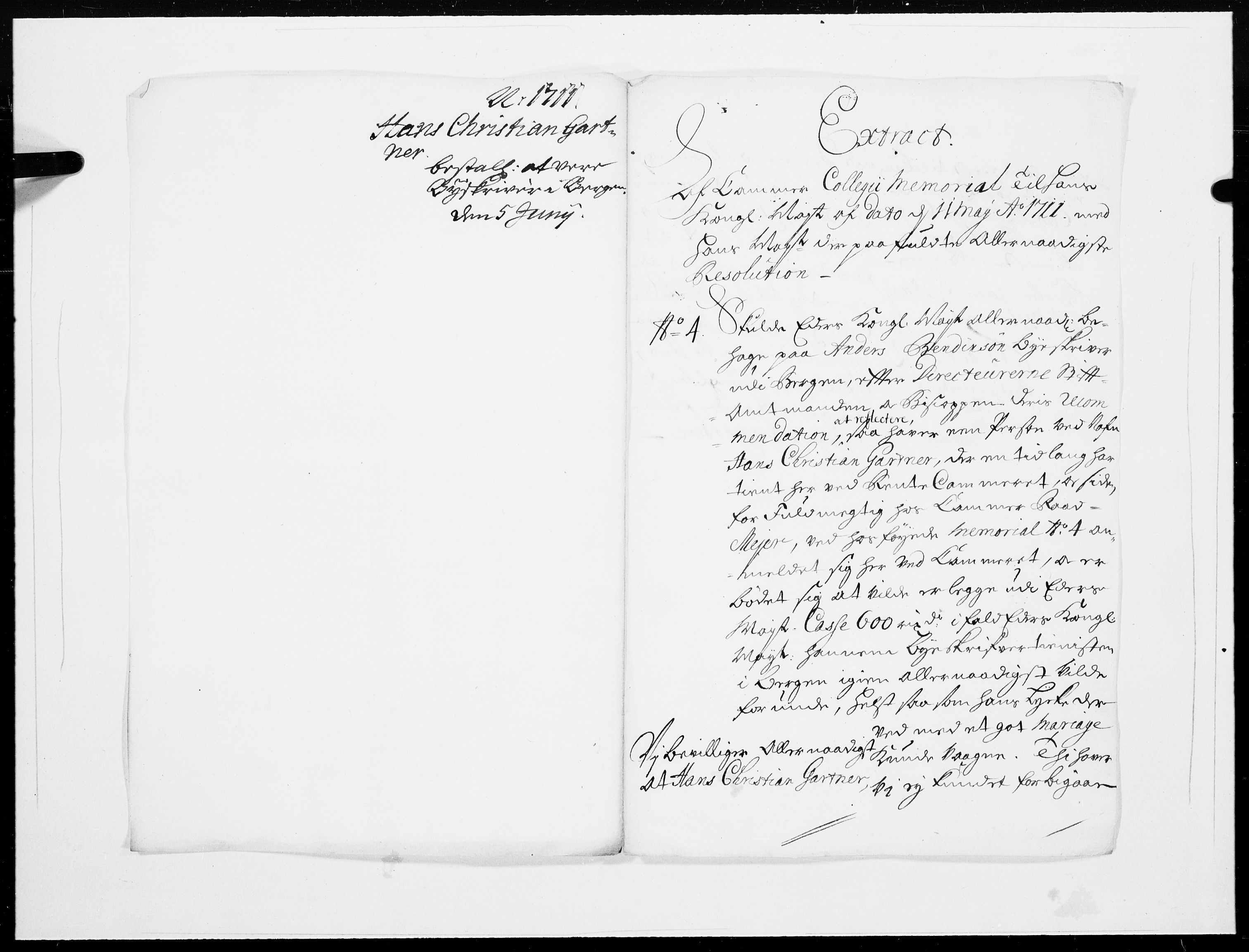 Danske Kanselli 1572-1799, AV/RA-EA-3023/F/Fc/Fcc/Fcca/L0070: Norske innlegg 1572-1799, 1711, s. 313