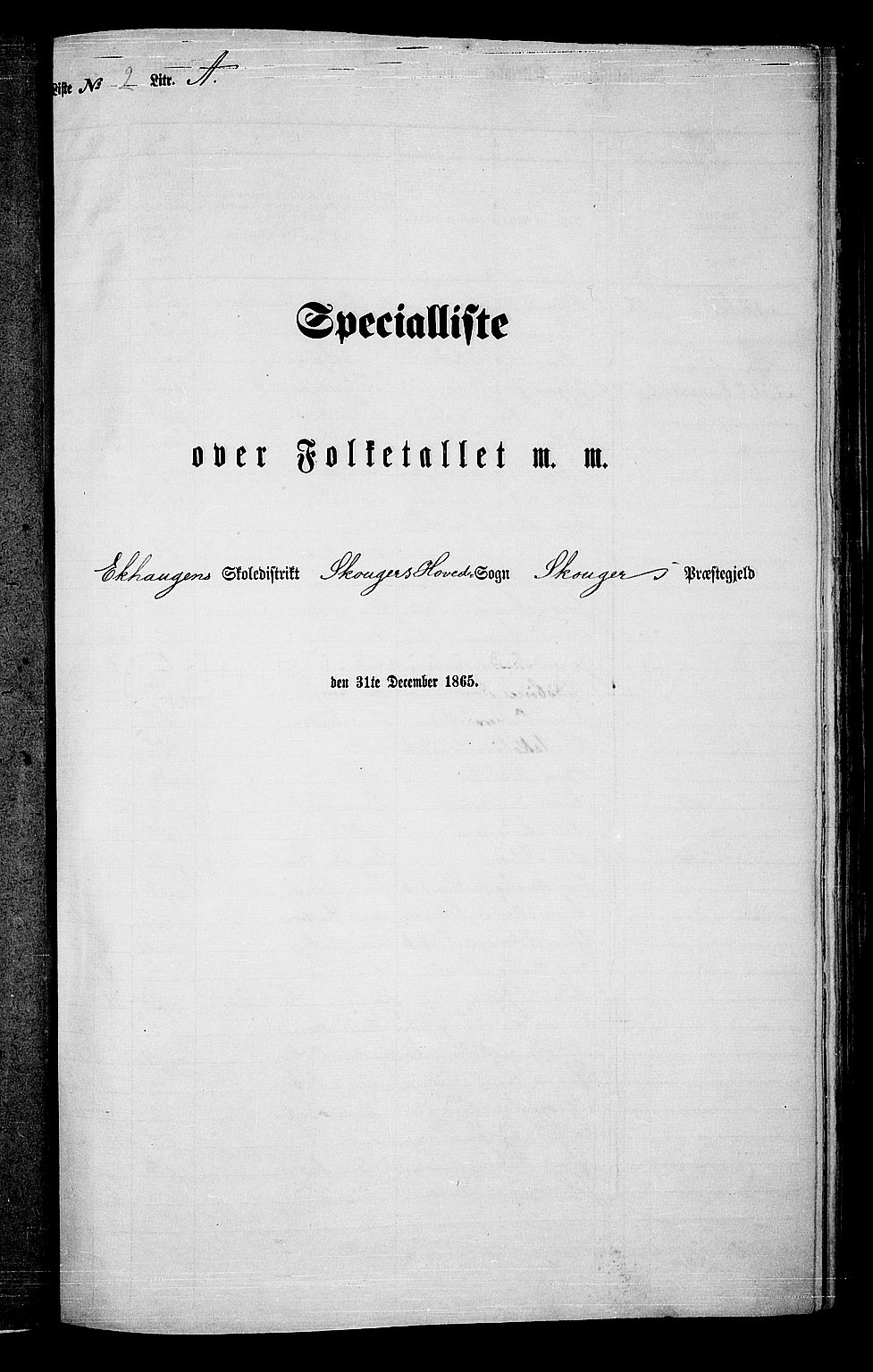 RA, Folketelling 1865 for 0712P Skoger prestegjeld, 1865, s. 38