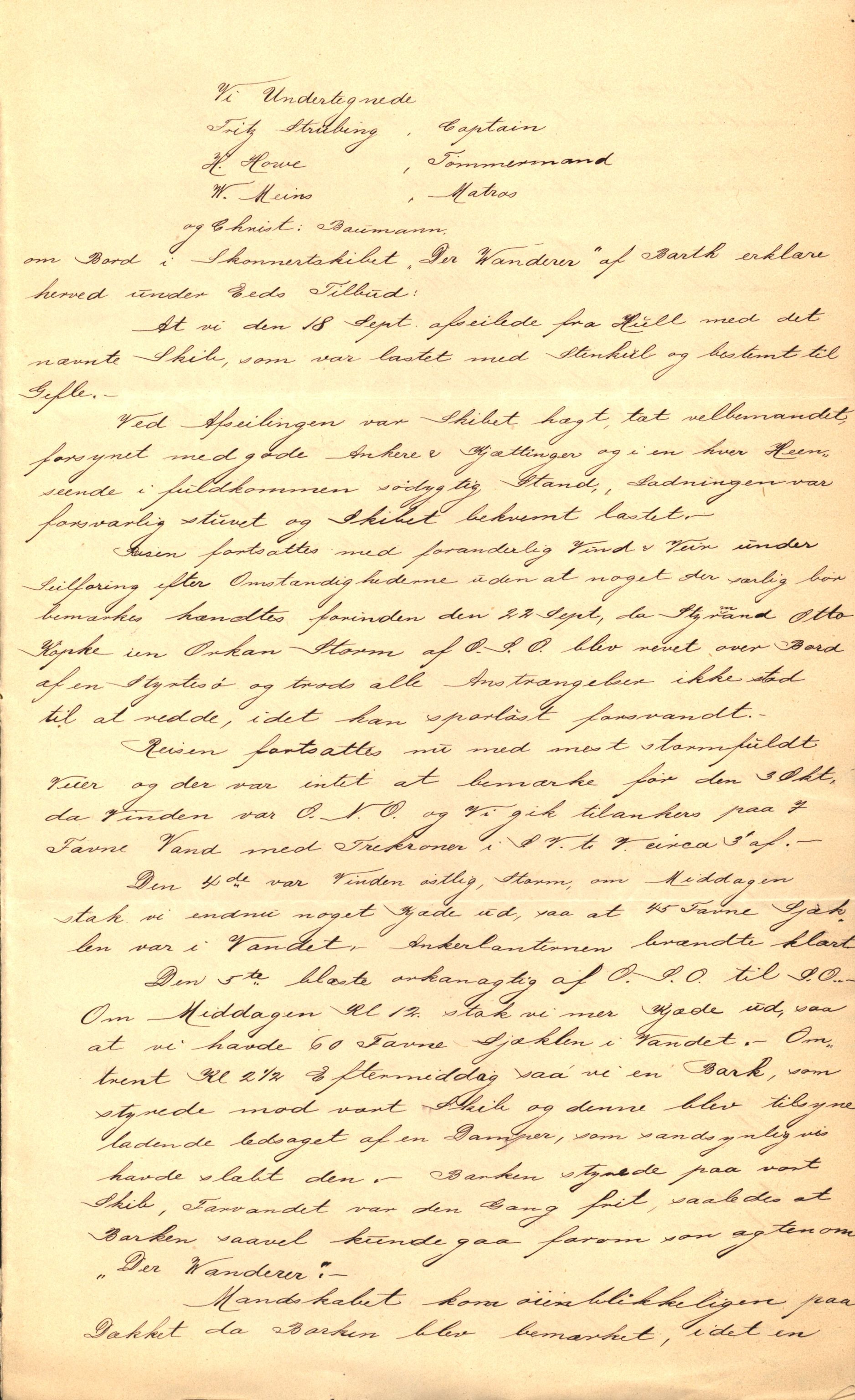 Pa 63 - Østlandske skibsassuranceforening, VEMU/A-1079/G/Ga/L0014/0004: Havaridokumenter / Bertrand, Frigga, Frank, Nordafjeld, 1881, s. 62