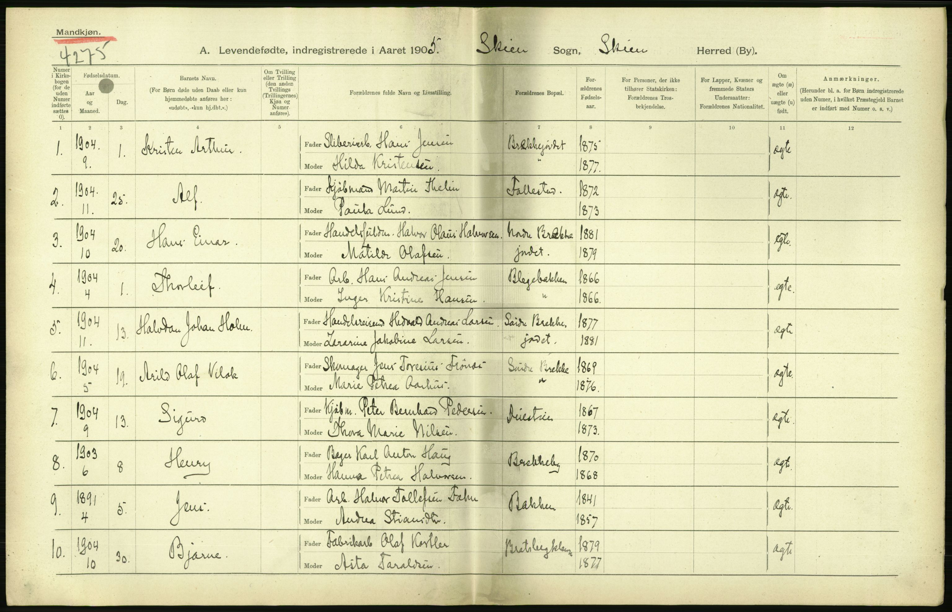 Statistisk sentralbyrå, Sosiodemografiske emner, Befolkning, AV/RA-S-2228/D/Df/Dfa/Dfac/L0043: Bratsberg - Lister og Mandals amt: Levendefødte menn og kvinner, gifte, døde, dødfødte. Byer., 1905, s. 150