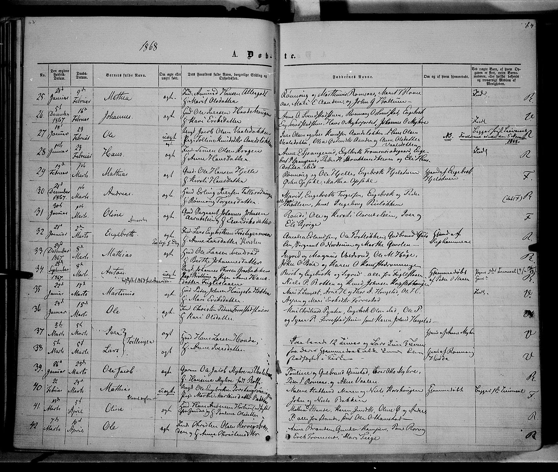 Ringebu prestekontor, AV/SAH-PREST-082/H/Ha/Haa/L0007: Ministerialbok nr. 7, 1860-1877, s. 64