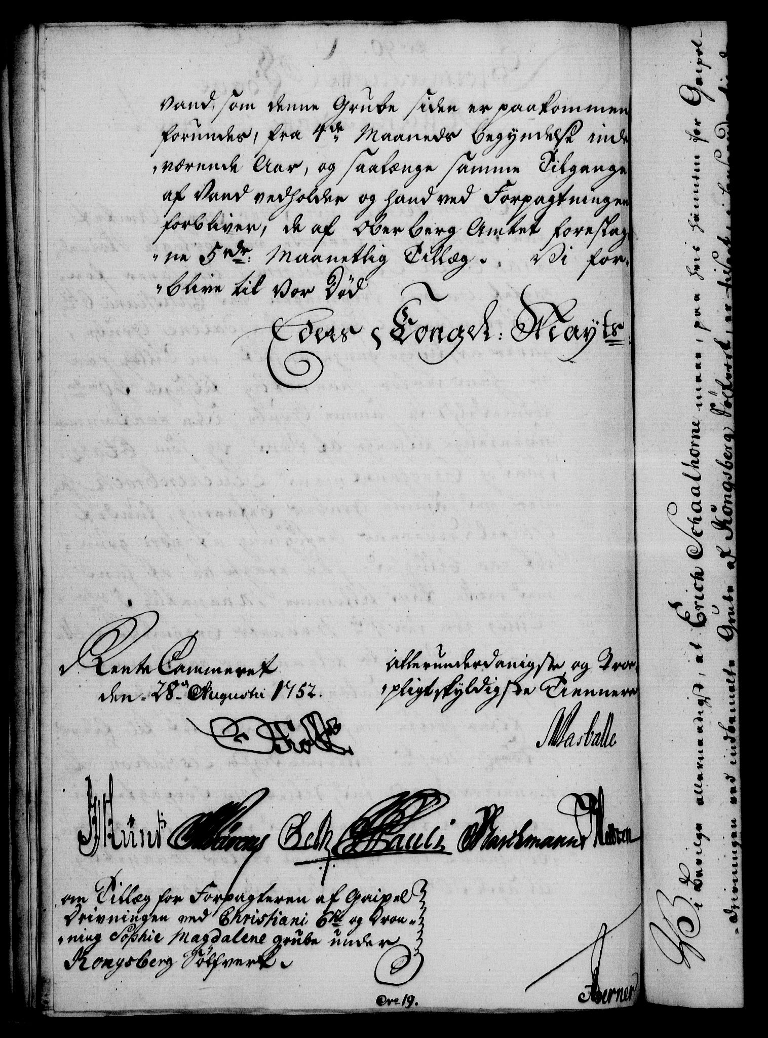 Rentekammeret, Kammerkanselliet, RA/EA-3111/G/Gf/Gfa/L0034: Norsk relasjons- og resolusjonsprotokoll (merket RK 52.34), 1752, s. 408
