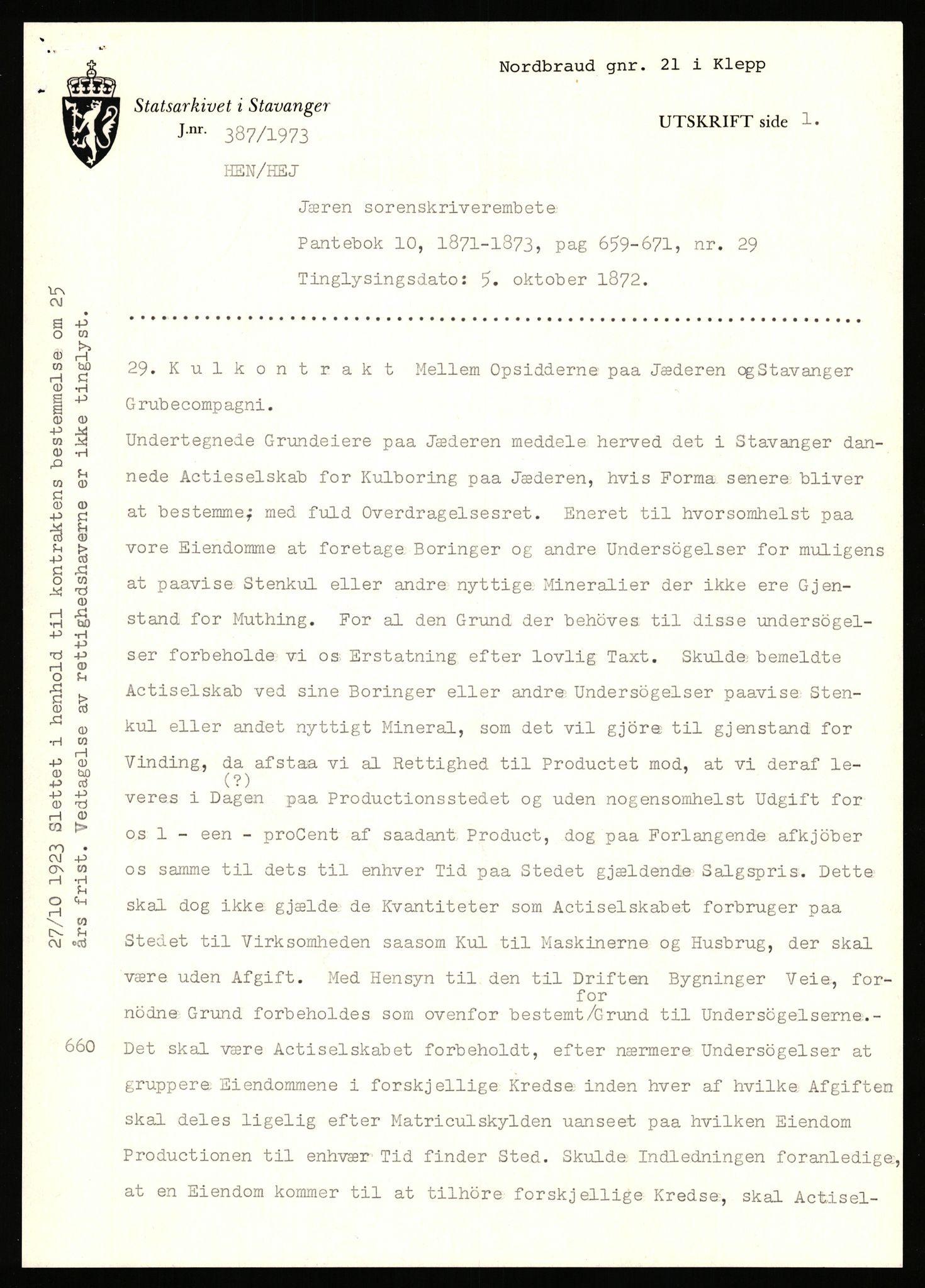 Statsarkivet i Stavanger, AV/SAST-A-101971/03/Y/Yj/L0063: Avskrifter sortert etter gårdsnavn: Nordbraud - Nordvik, 1750-1930, s. 28