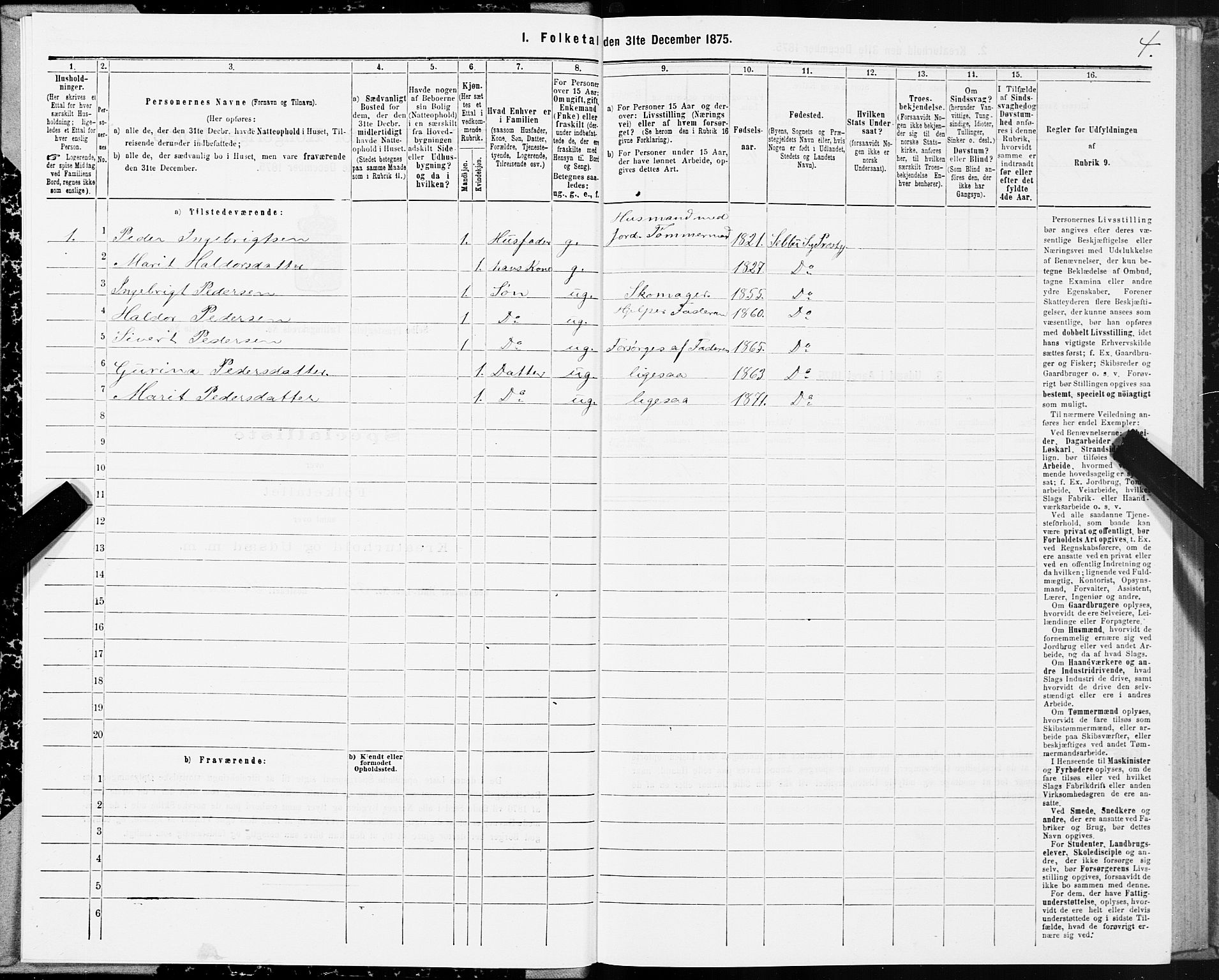 SAT, Folketelling 1875 for 1664P Selbu prestegjeld, 1875, s. 2004