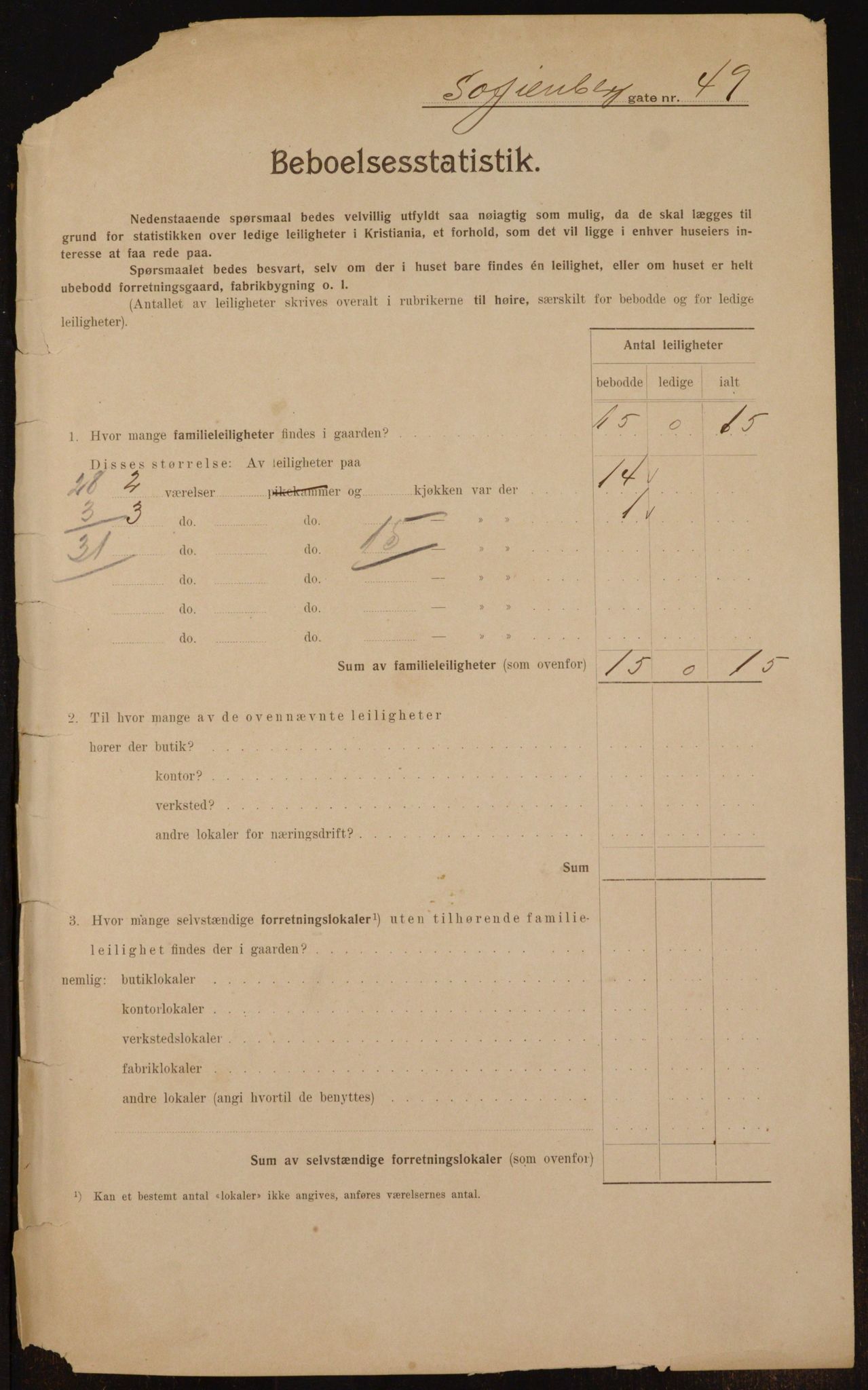 OBA, Kommunal folketelling 1.2.1910 for Kristiania, 1910, s. 94047