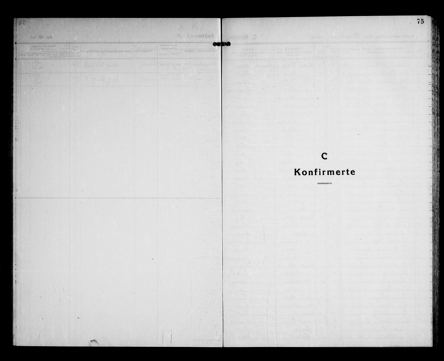 Nittedal prestekontor Kirkebøker, AV/SAO-A-10365a/G/Gb/L0004: Klokkerbok nr. II 4, 1925-1945, s. 75