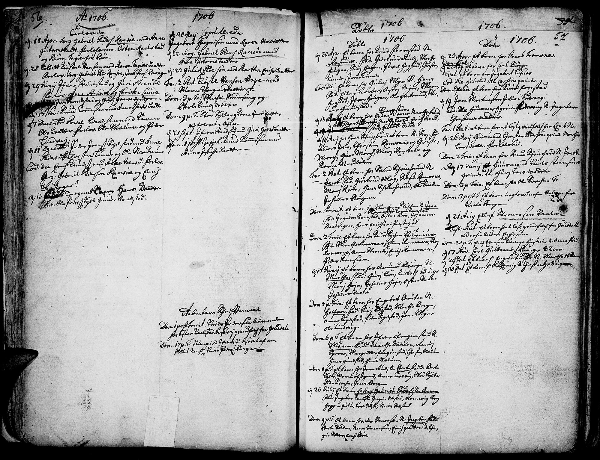 Ringebu prestekontor, AV/SAH-PREST-082/H/Ha/Haa/L0001: Ministerialbok nr. 1, 1696-1733, s. 56-57