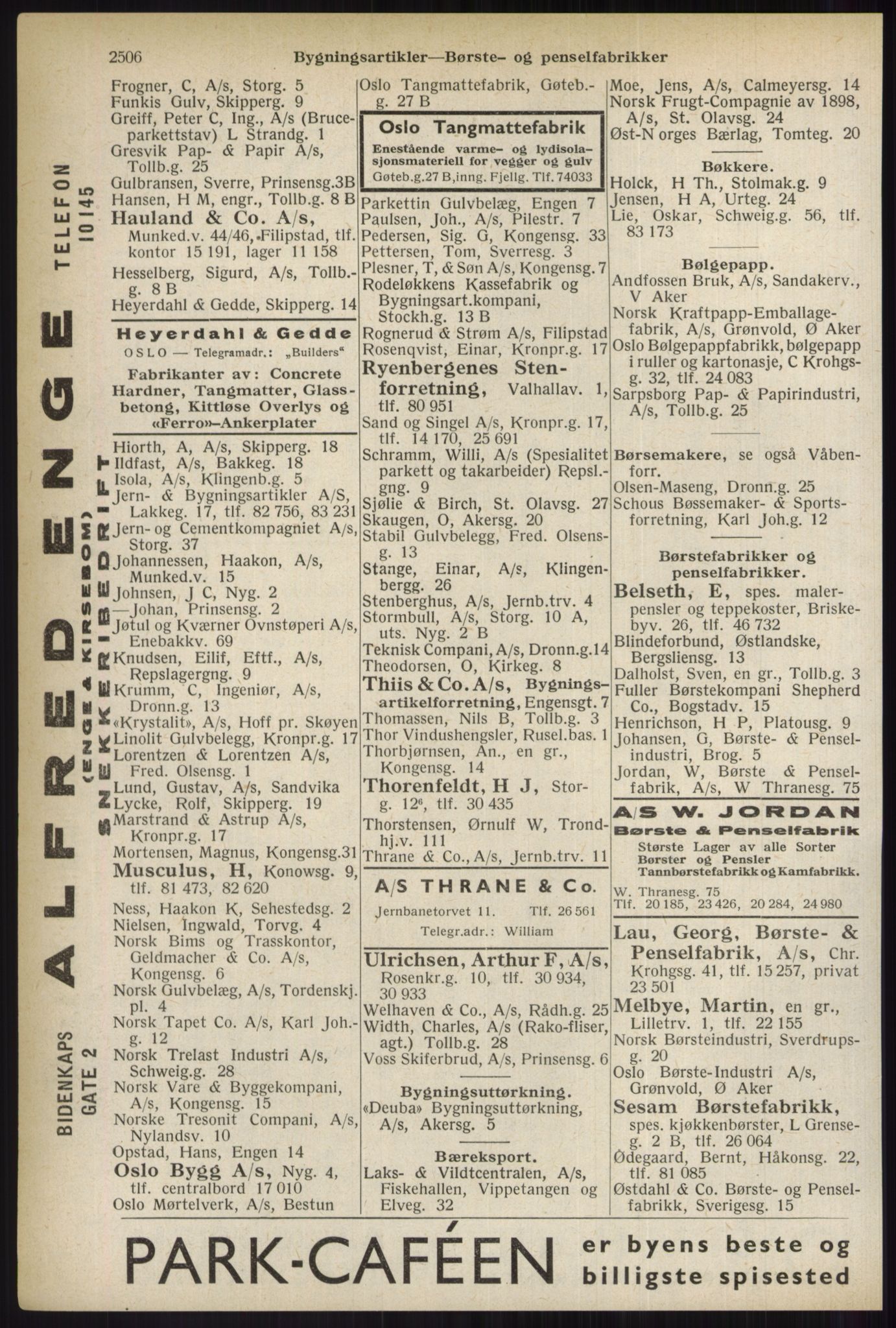 Kristiania/Oslo adressebok, PUBL/-, 1937, s. 2506