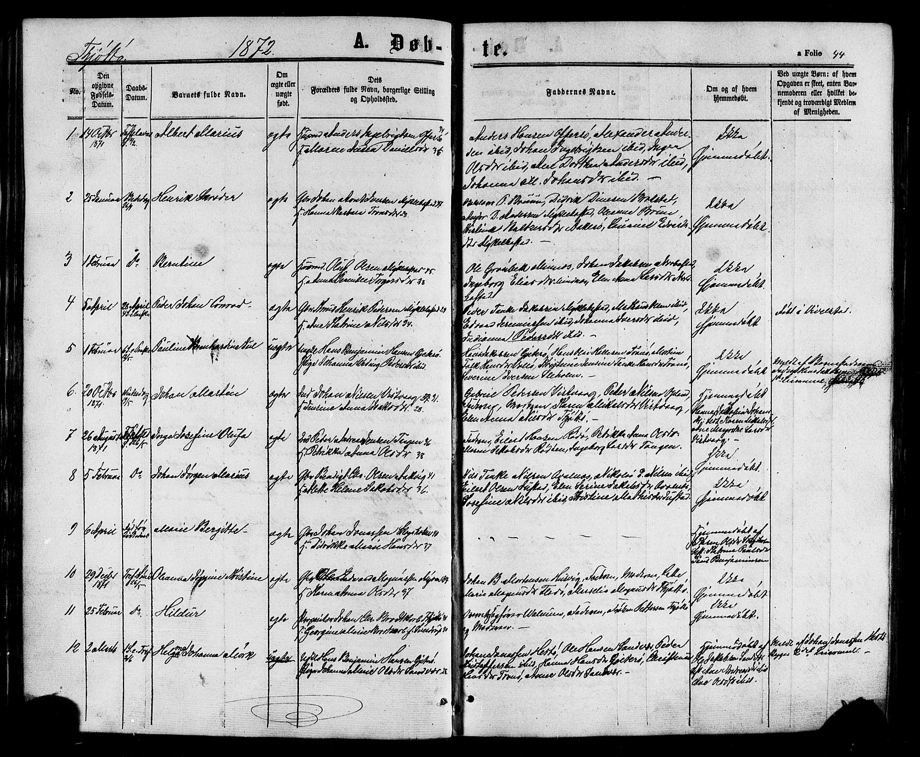 Ministerialprotokoller, klokkerbøker og fødselsregistre - Nordland, SAT/A-1459/817/L0262: Ministerialbok nr. 817A03/ 1, 1862-1877, s. 44