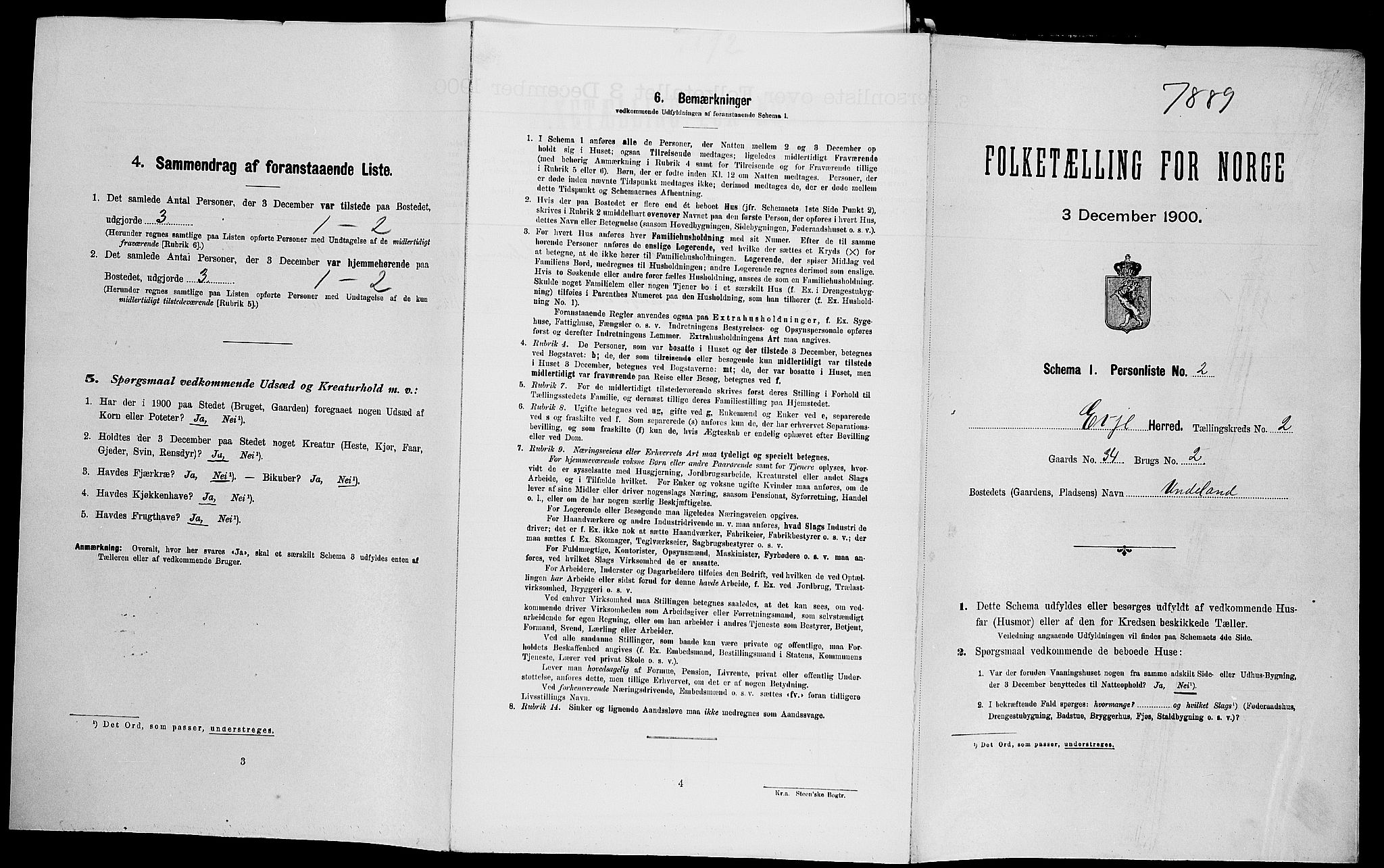 SAK, Folketelling 1900 for 0937 Evje herred, 1900, s. 100
