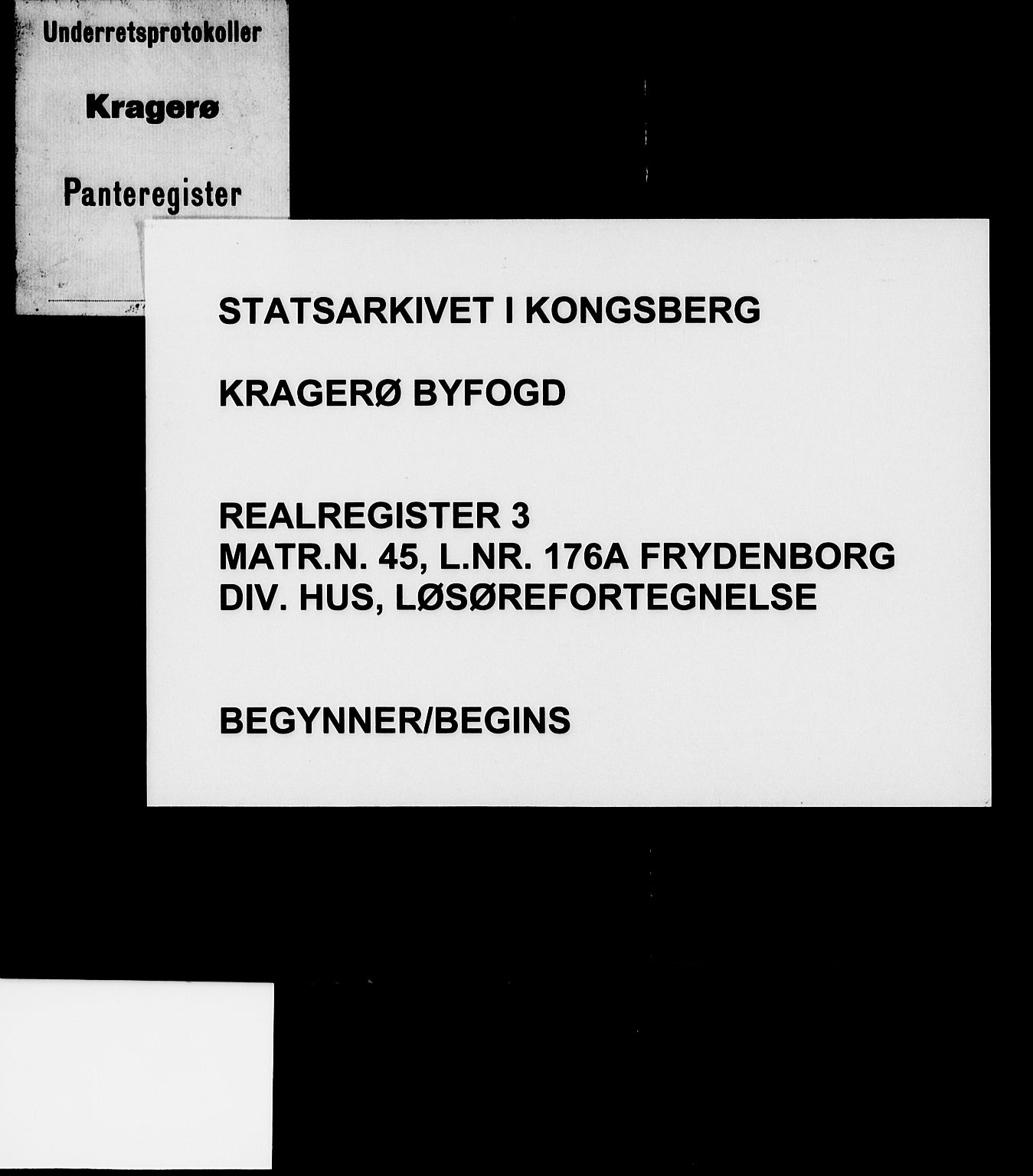 Kragerø byfogd, SAKO/A-215/G/Gb/Gba/L0003: Panteregister nr. 3