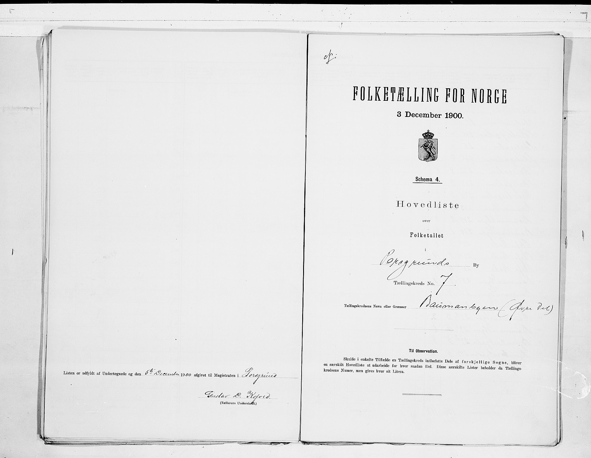 SAKO, Folketelling 1900 for 0805 Porsgrunn kjøpstad, 1900, s. 16
