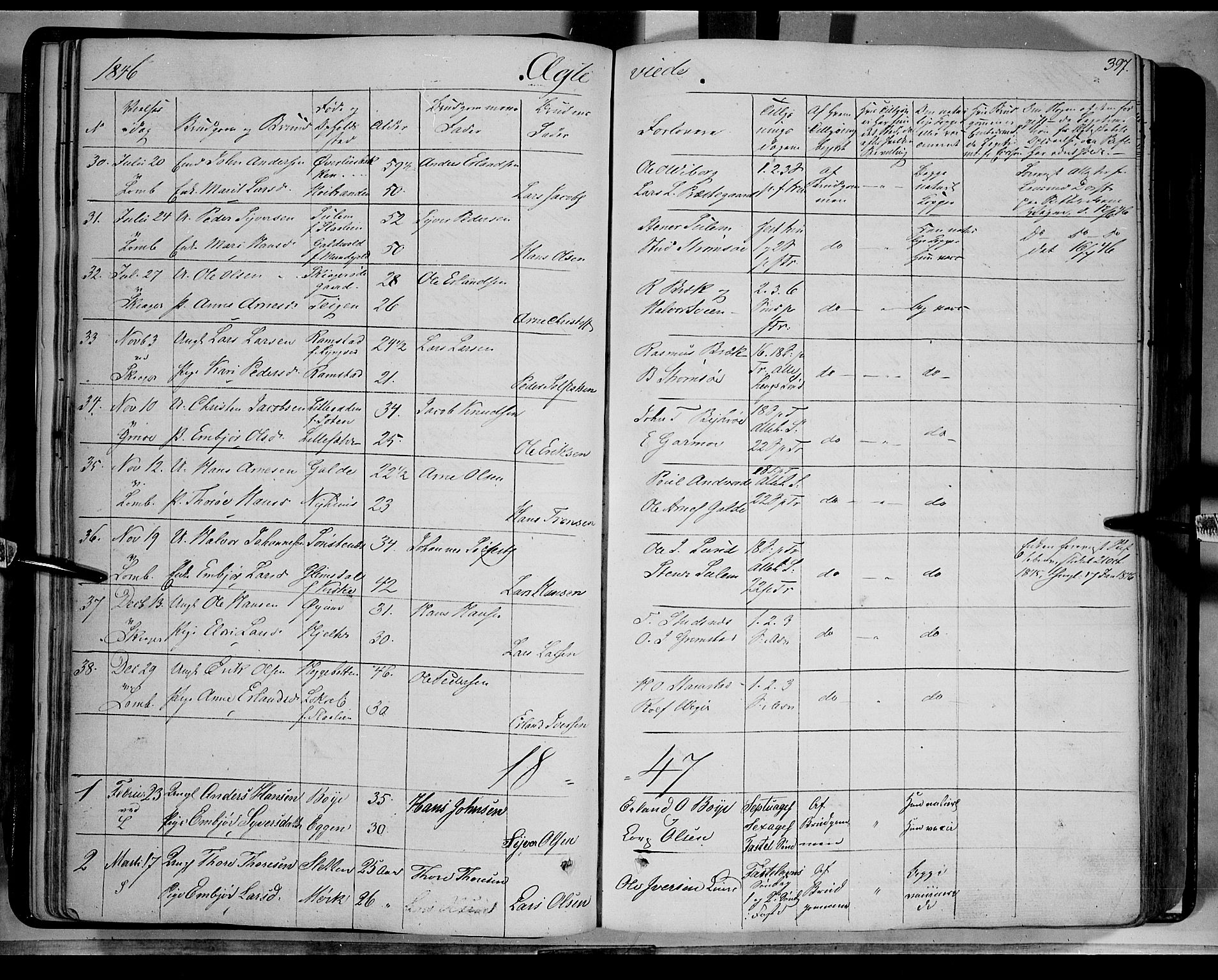 Lom prestekontor, AV/SAH-PREST-070/K/L0006: Ministerialbok nr. 6B, 1837-1863, s. 397