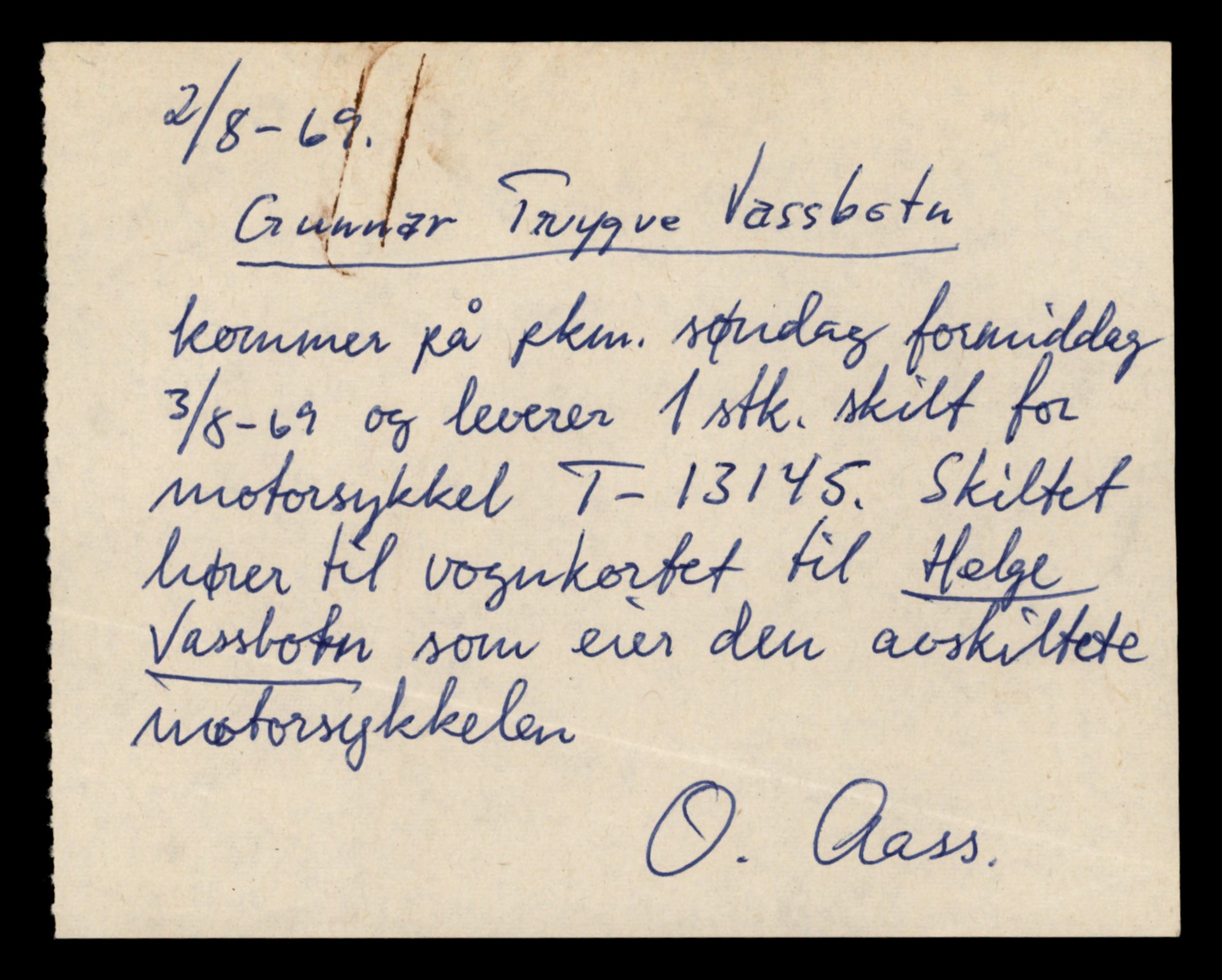 Møre og Romsdal vegkontor - Ålesund trafikkstasjon, AV/SAT-A-4099/F/Fe/L0037: Registreringskort for kjøretøy T 13031 - T 13179, 1927-1998, s. 2277