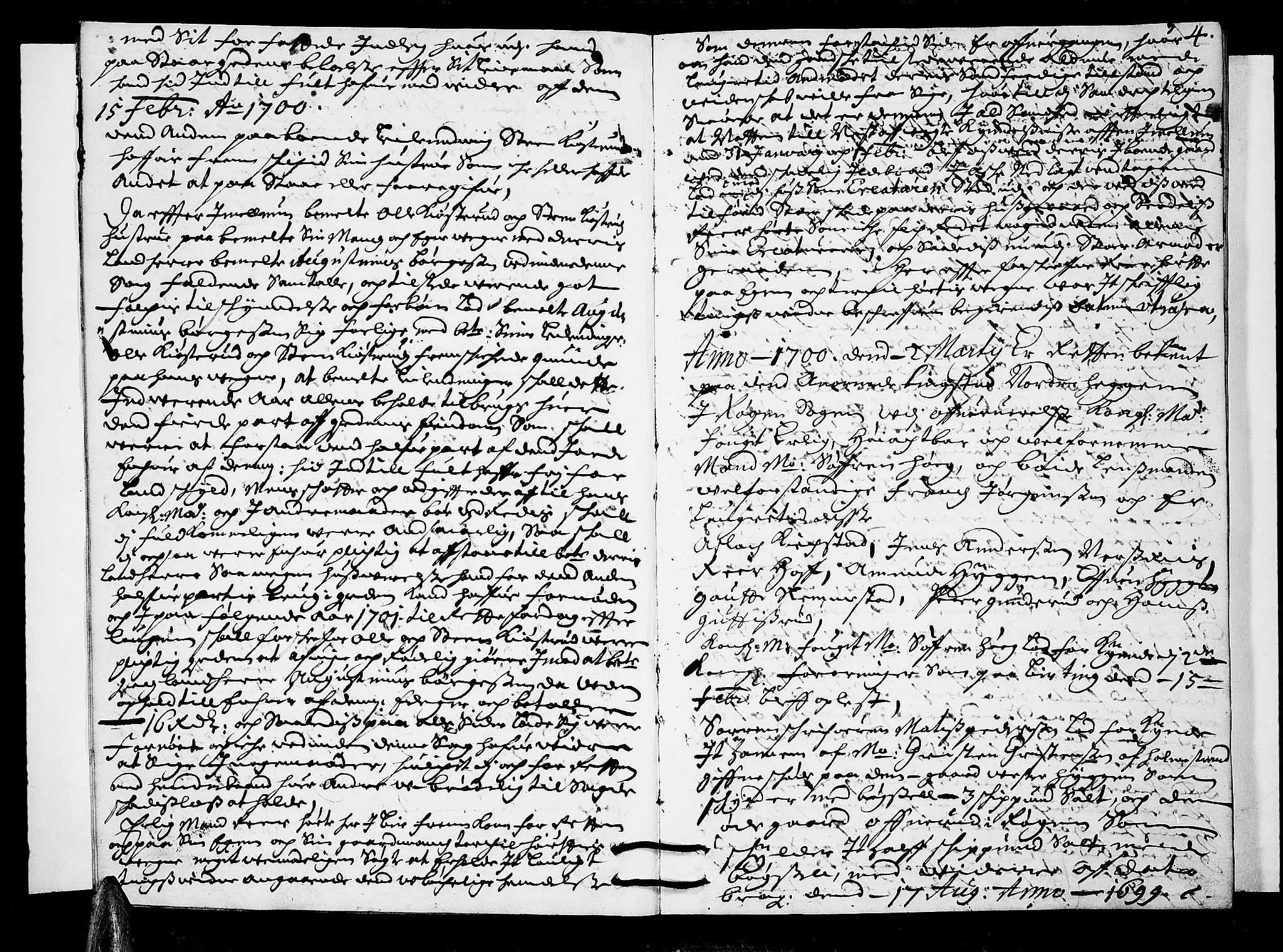 Lier, Røyken og Hurum sorenskriveri, SAKO/A-89/F/Fa/L0038: Tingbok, 1700, s. 4
