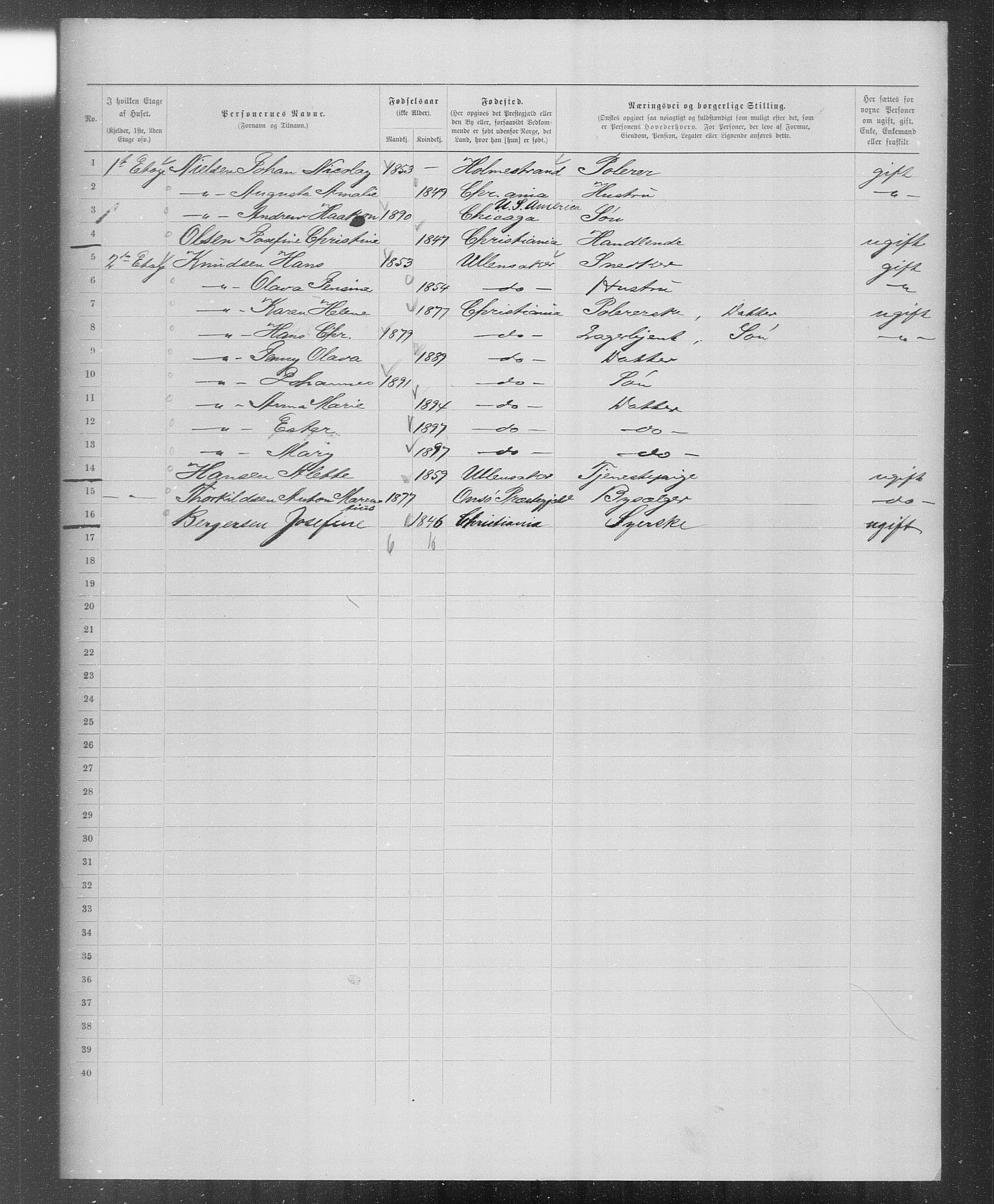 OBA, Kommunal folketelling 31.12.1899 for Kristiania kjøpstad, 1899, s. 4034