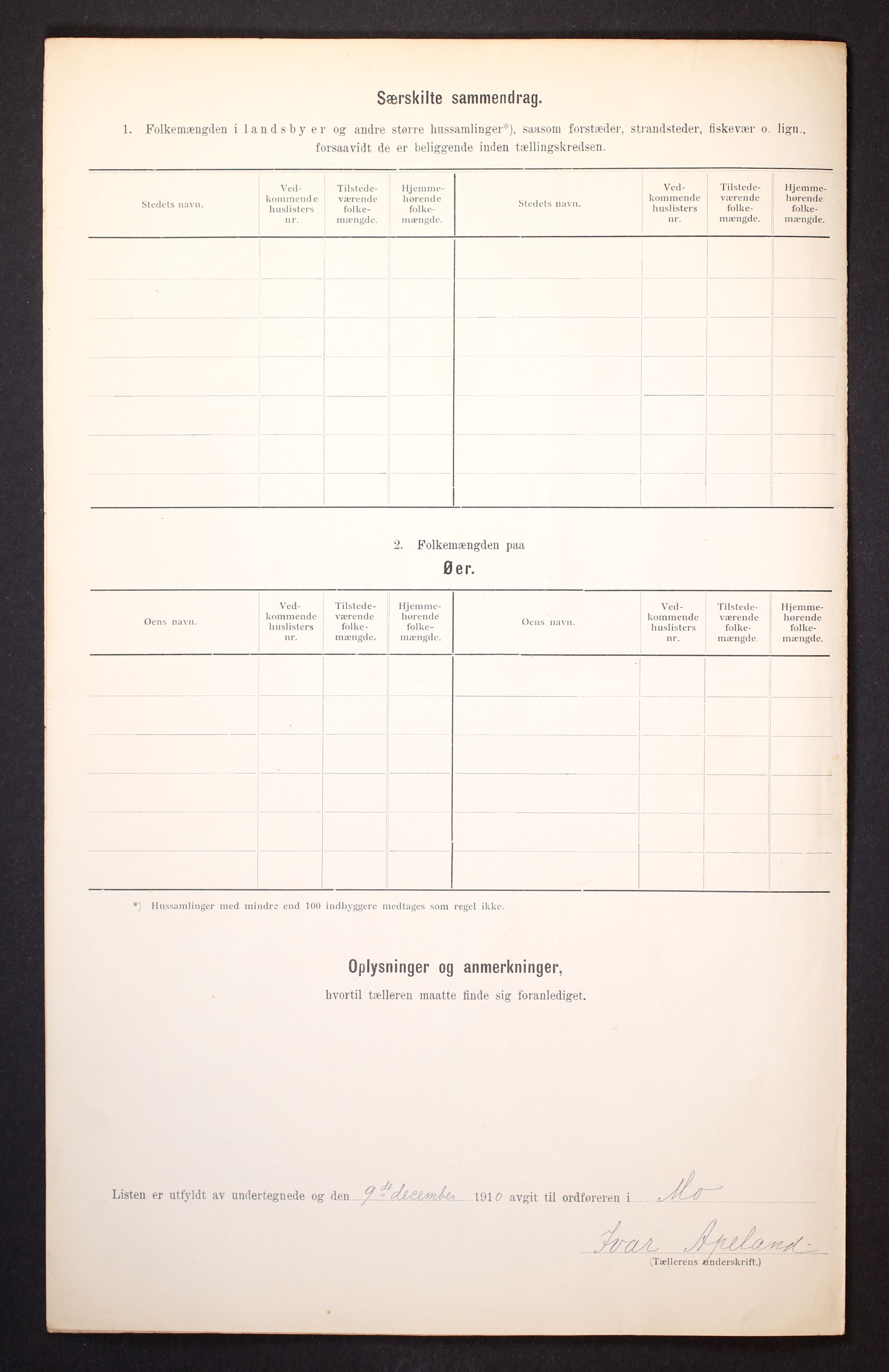 RA, Folketelling 1910 for 0832 Mo herred, 1910, s. 6