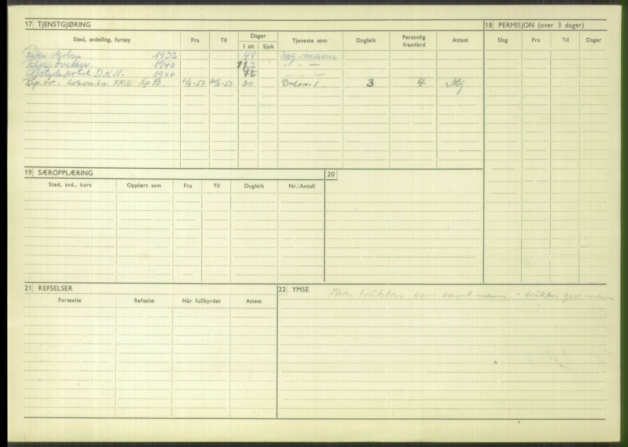 Forsvaret, Troms infanteriregiment nr. 16, AV/RA-RAFA-3146/P/Pa/L0016: Rulleblad for regimentets menige mannskaper, årsklasse 1932, 1932, s. 1326