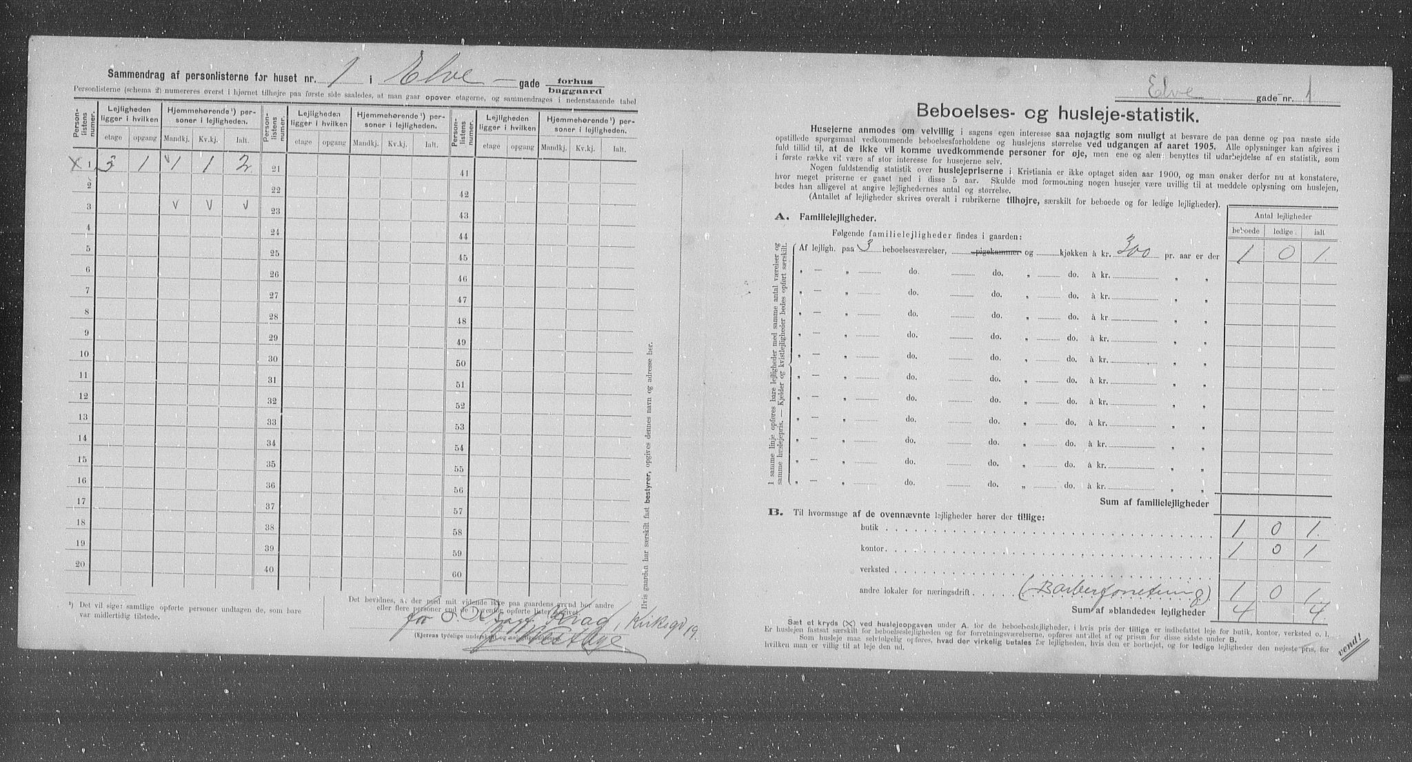 OBA, Kommunal folketelling 31.12.1905 for Kristiania kjøpstad, 1905, s. 10501