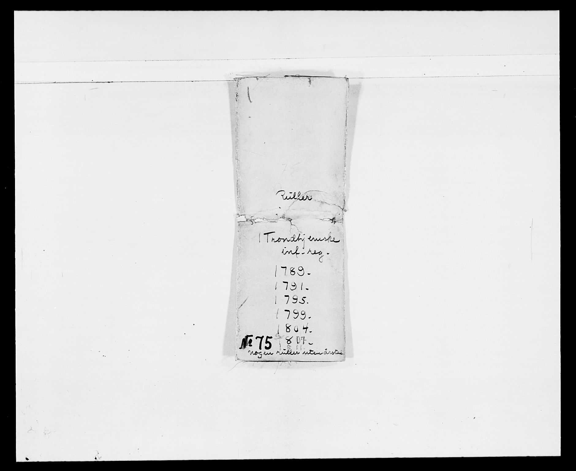 Generalitets- og kommissariatskollegiet, Det kongelige norske kommissariatskollegium, AV/RA-EA-5420/E/Eh/L0075a: 1. Trondheimske nasjonale infanteriregiment, 1789-1811, s. 10