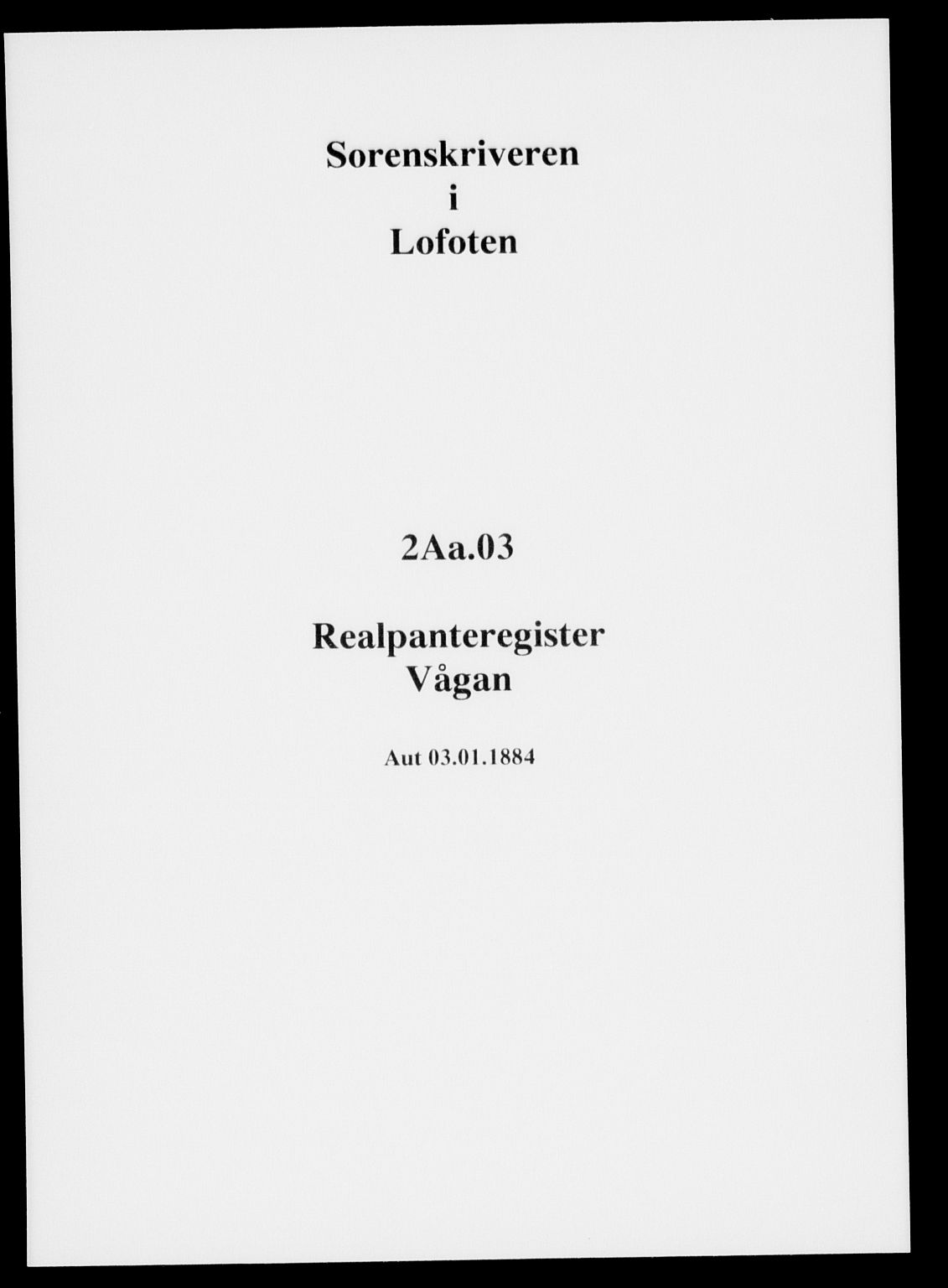 Lofoten sorenskriveri, SAT/A-0017/1/2/2A/L0003: Panteregister nr. 3