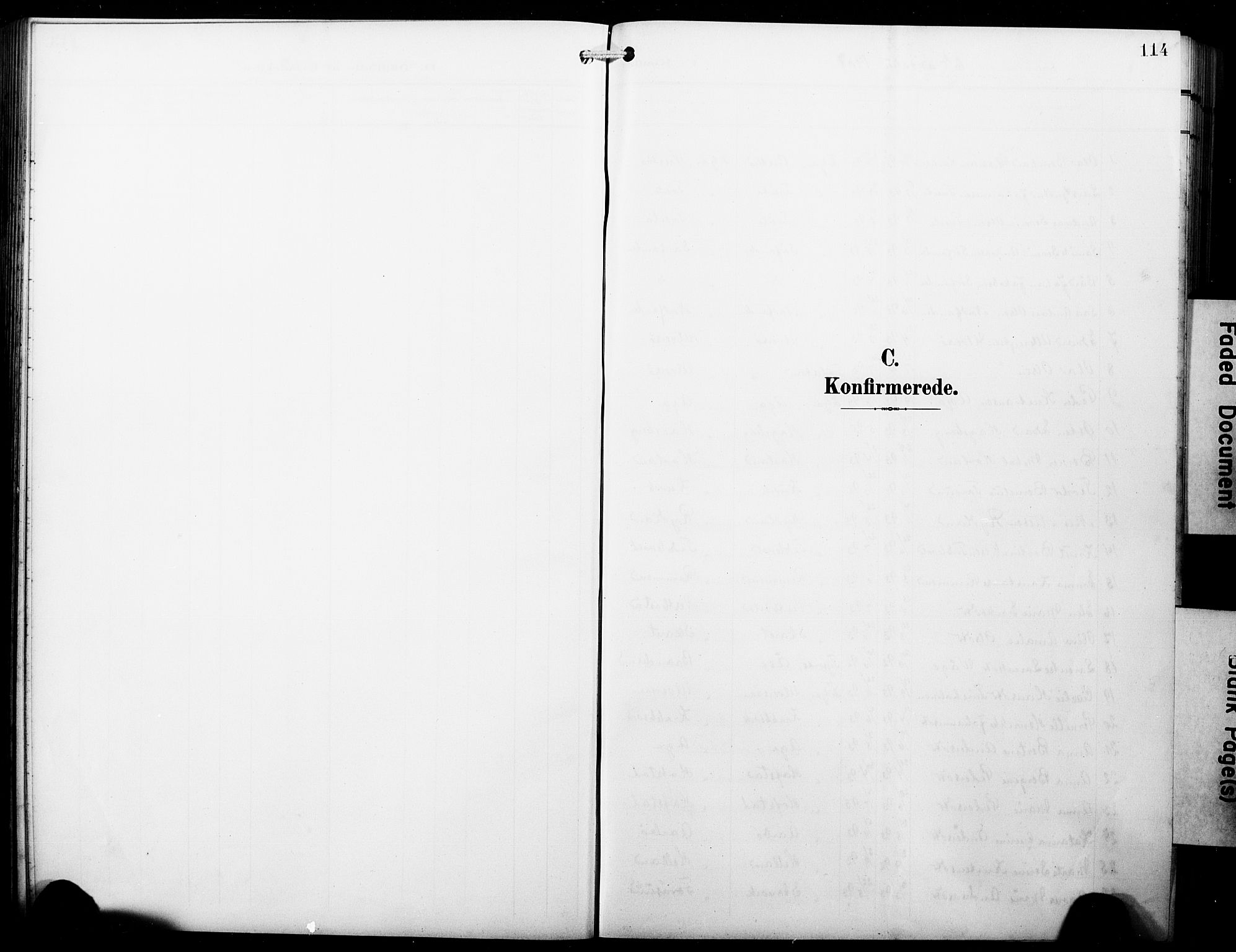 Fitjar sokneprestembete, SAB/A-99926: Klokkerbok nr. B 1, 1906-1928, s. 114