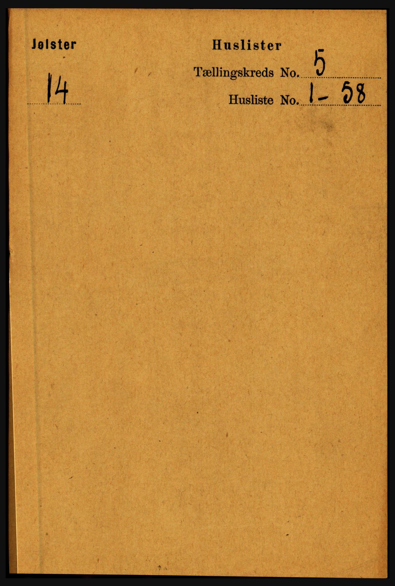 RA, Folketelling 1891 for 1431 Jølster herred, 1891, s. 1720