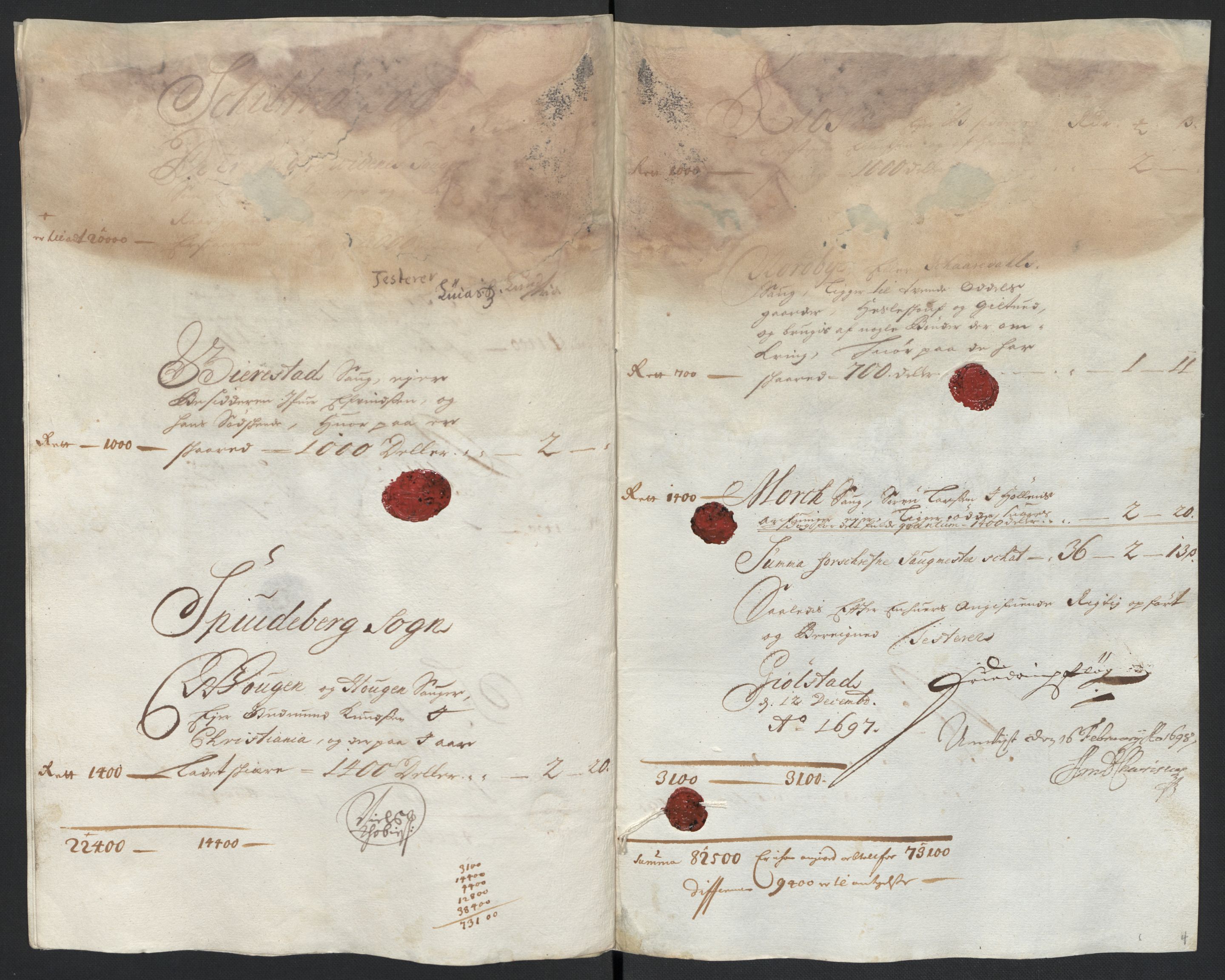 Rentekammeret inntil 1814, Reviderte regnskaper, Fogderegnskap, RA/EA-4092/R07/L0287: Fogderegnskap Rakkestad, Heggen og Frøland, 1697, s. 226