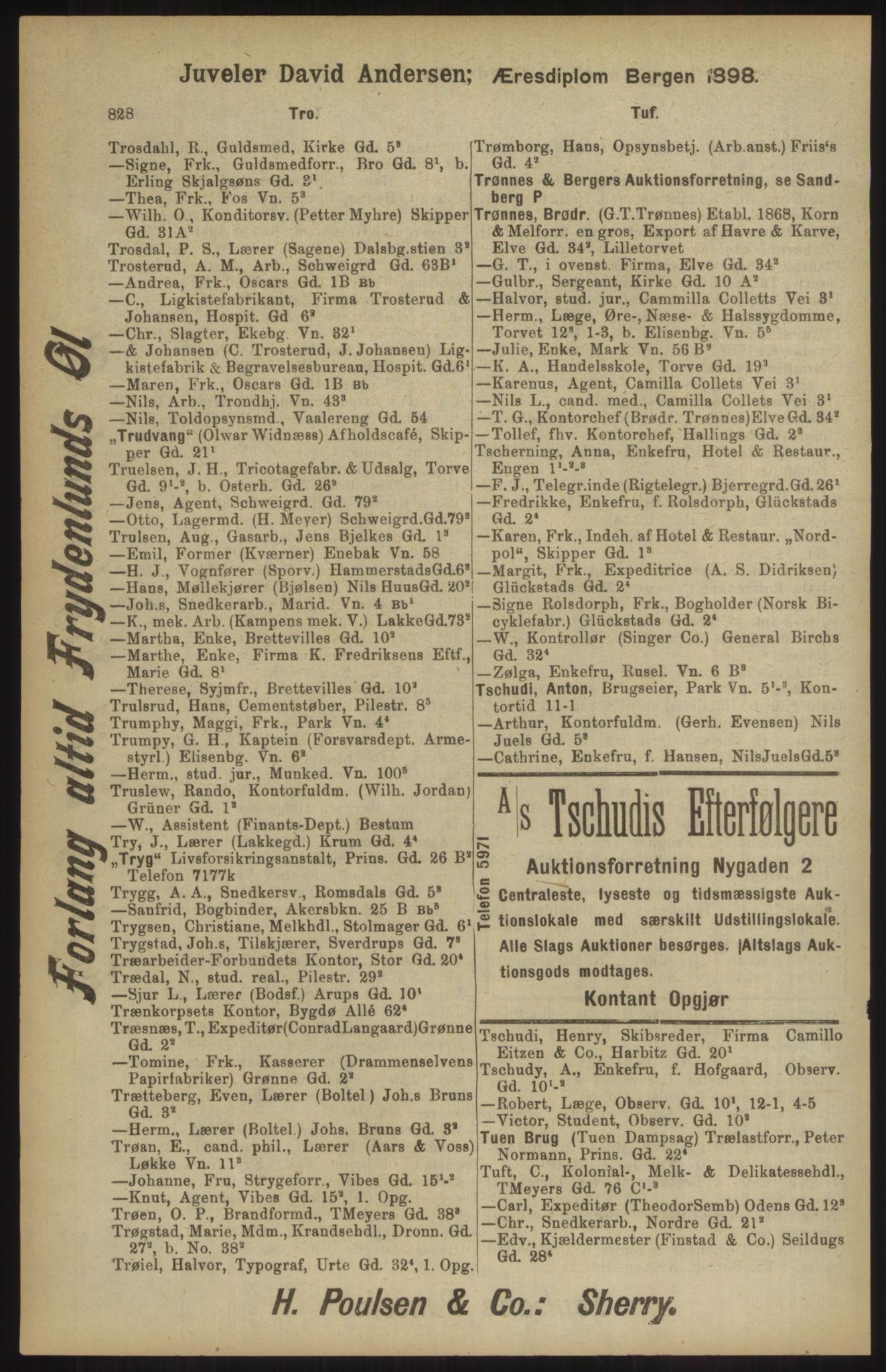 Kristiania/Oslo adressebok, PUBL/-, 1904, s. 828