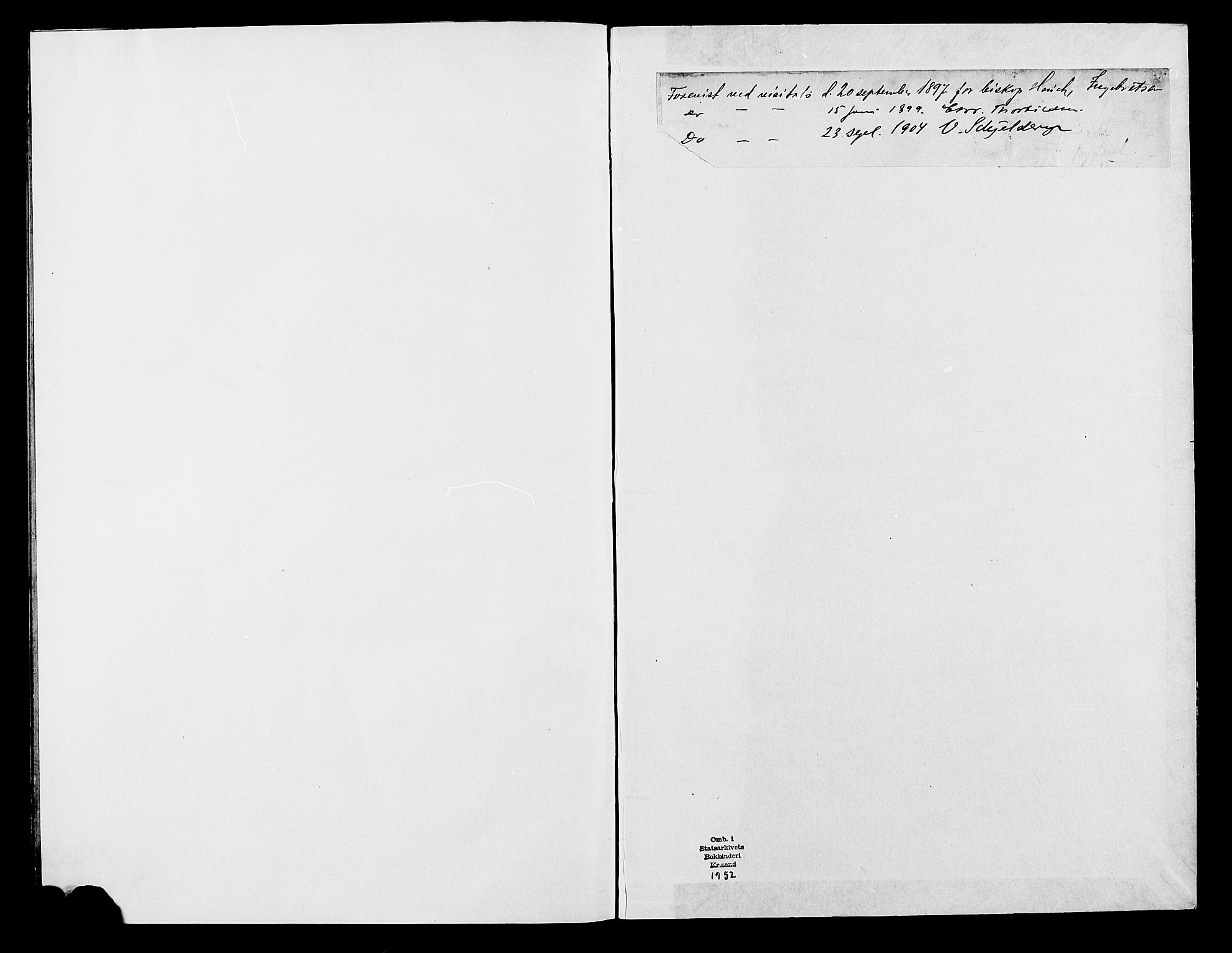 Bygland sokneprestkontor, SAK/1111-0006/F/Fb/Fbd/L0002: Klokkerbok nr. B 2, 1894-1909