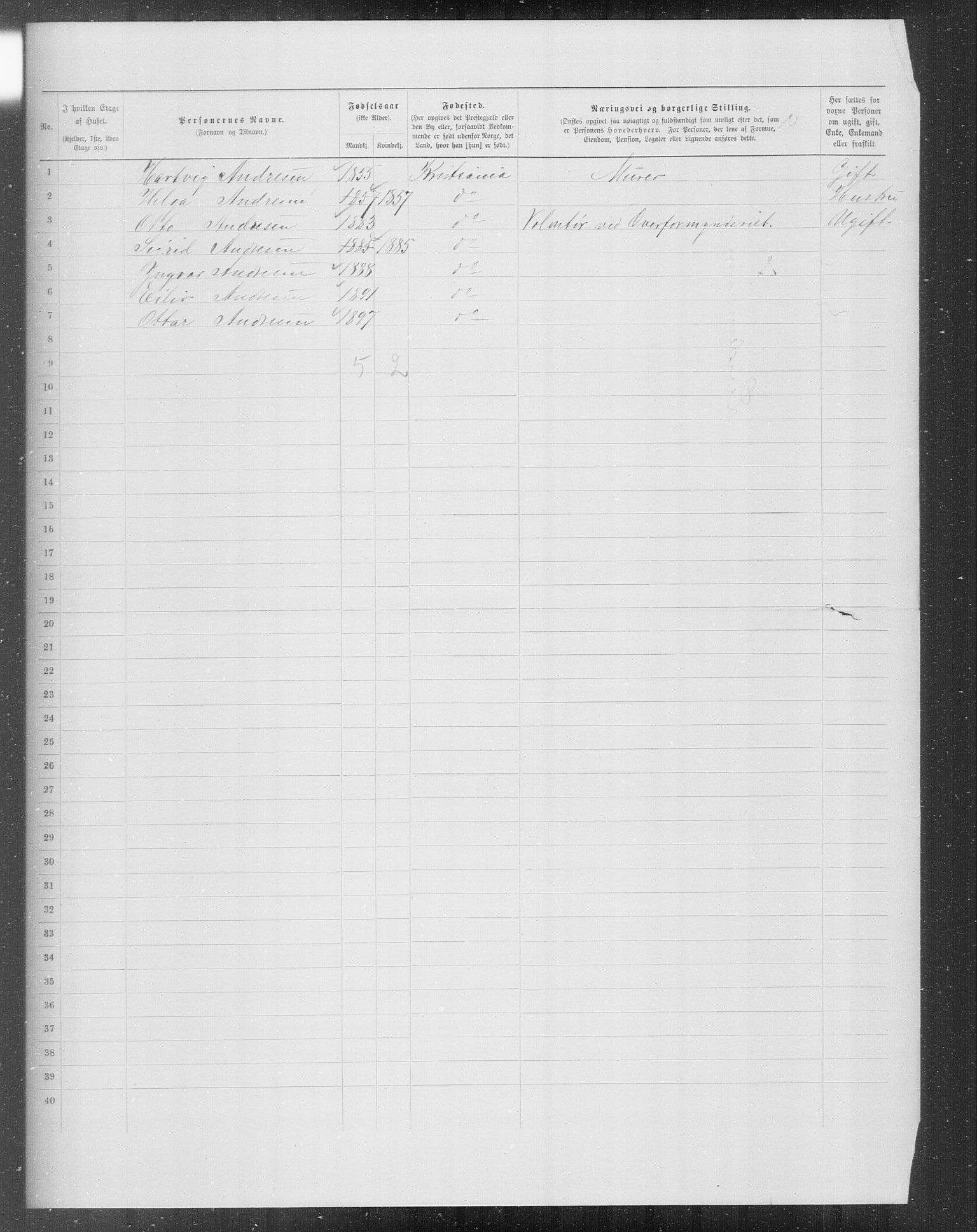 OBA, Kommunal folketelling 31.12.1899 for Kristiania kjøpstad, 1899, s. 7577