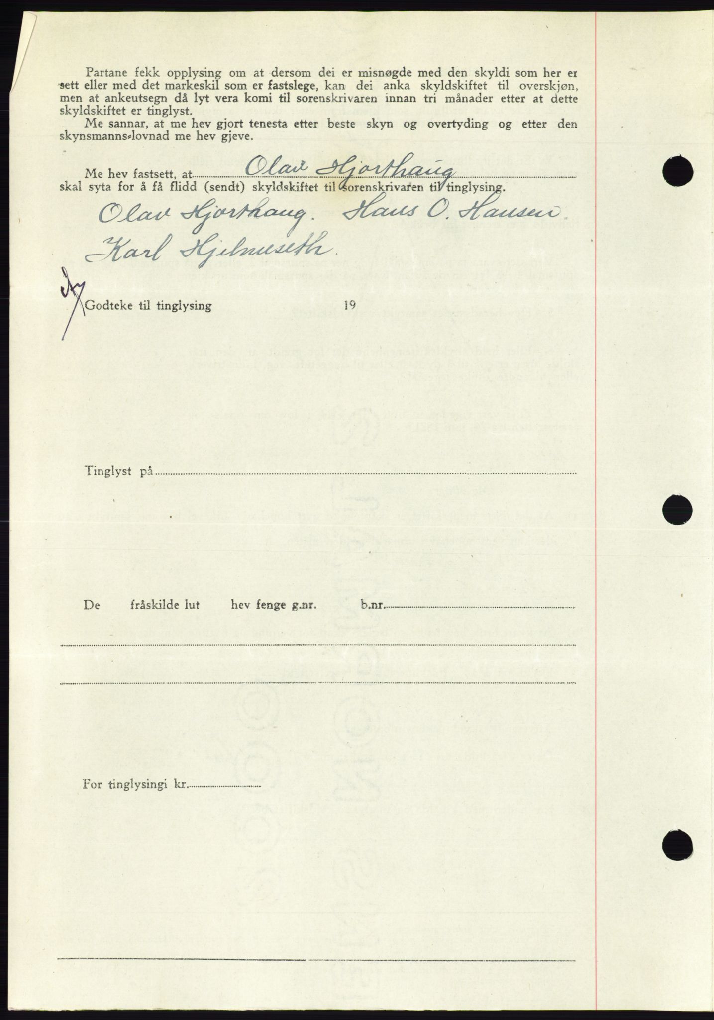 Søre Sunnmøre sorenskriveri, AV/SAT-A-4122/1/2/2C/L0081: Pantebok nr. 7A, 1947-1948, Dagboknr: 1526/1947