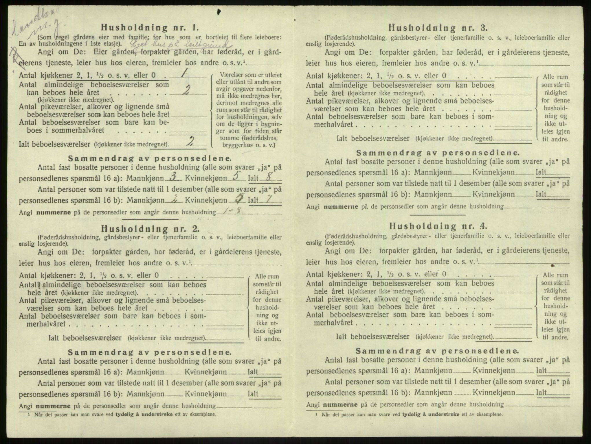 SAB, Folketelling 1920 for 1427 Jostedal herred, 1920, s. 196