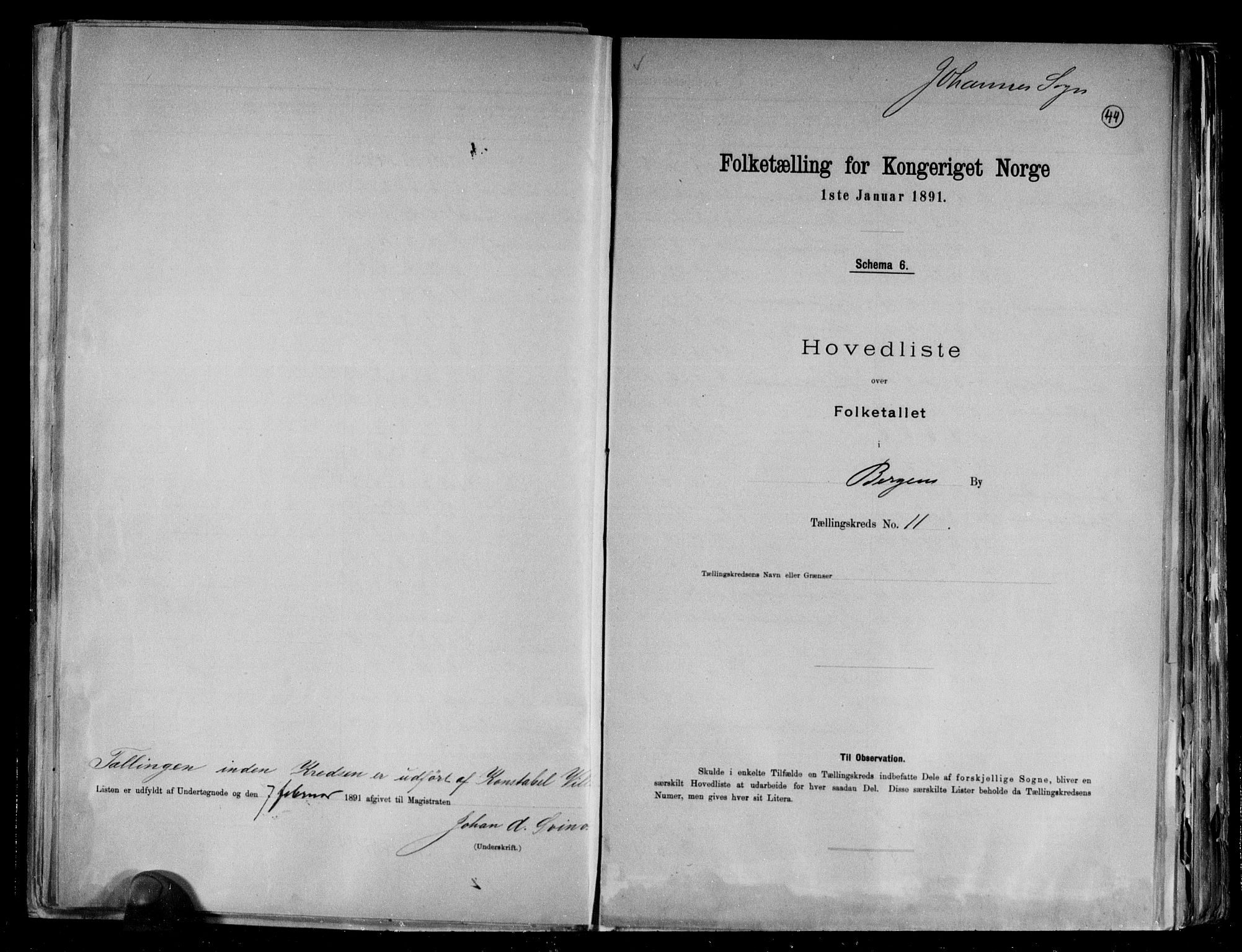 RA, Folketelling 1891 for 1301 Bergen kjøpstad, 1891, s. 45