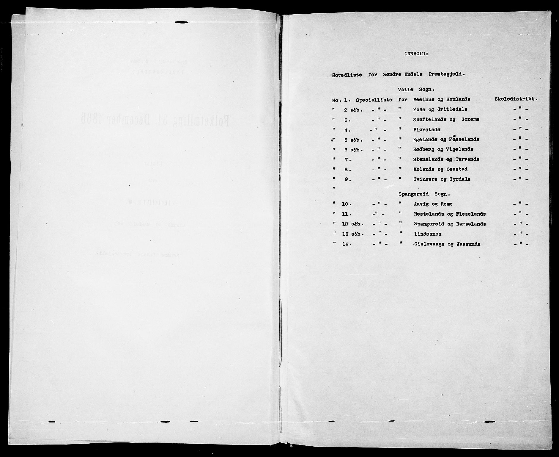 RA, Folketelling 1865 for 1029P Sør-Audnedal prestegjeld, 1865, s. 4