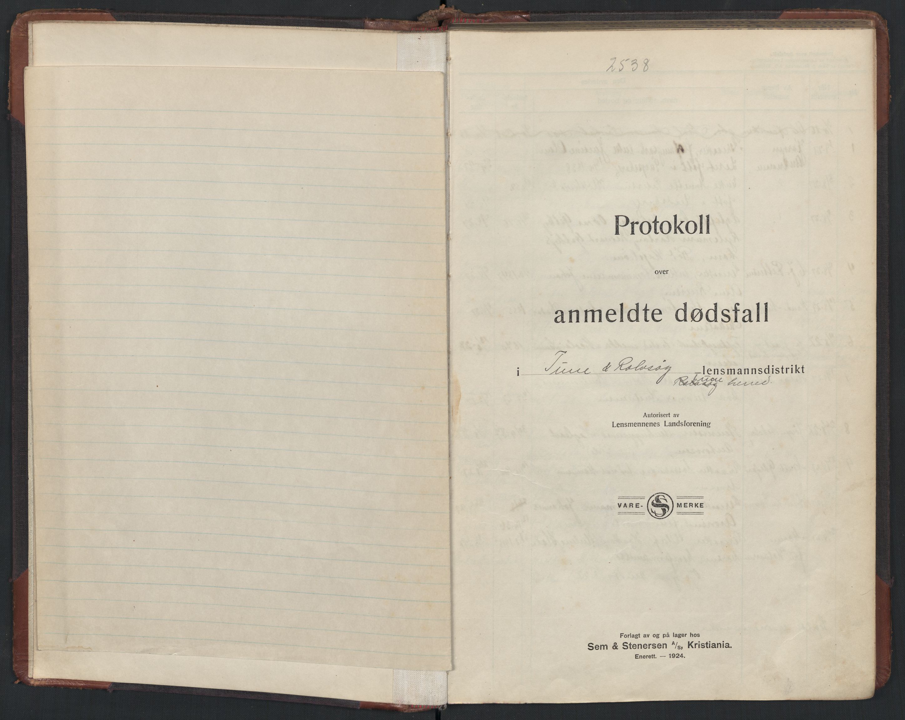 Tune lensmannskontor, AV/SAO-A-10104/H/Ha/L0002: Dødsfallsprotokoll, 1927-1933