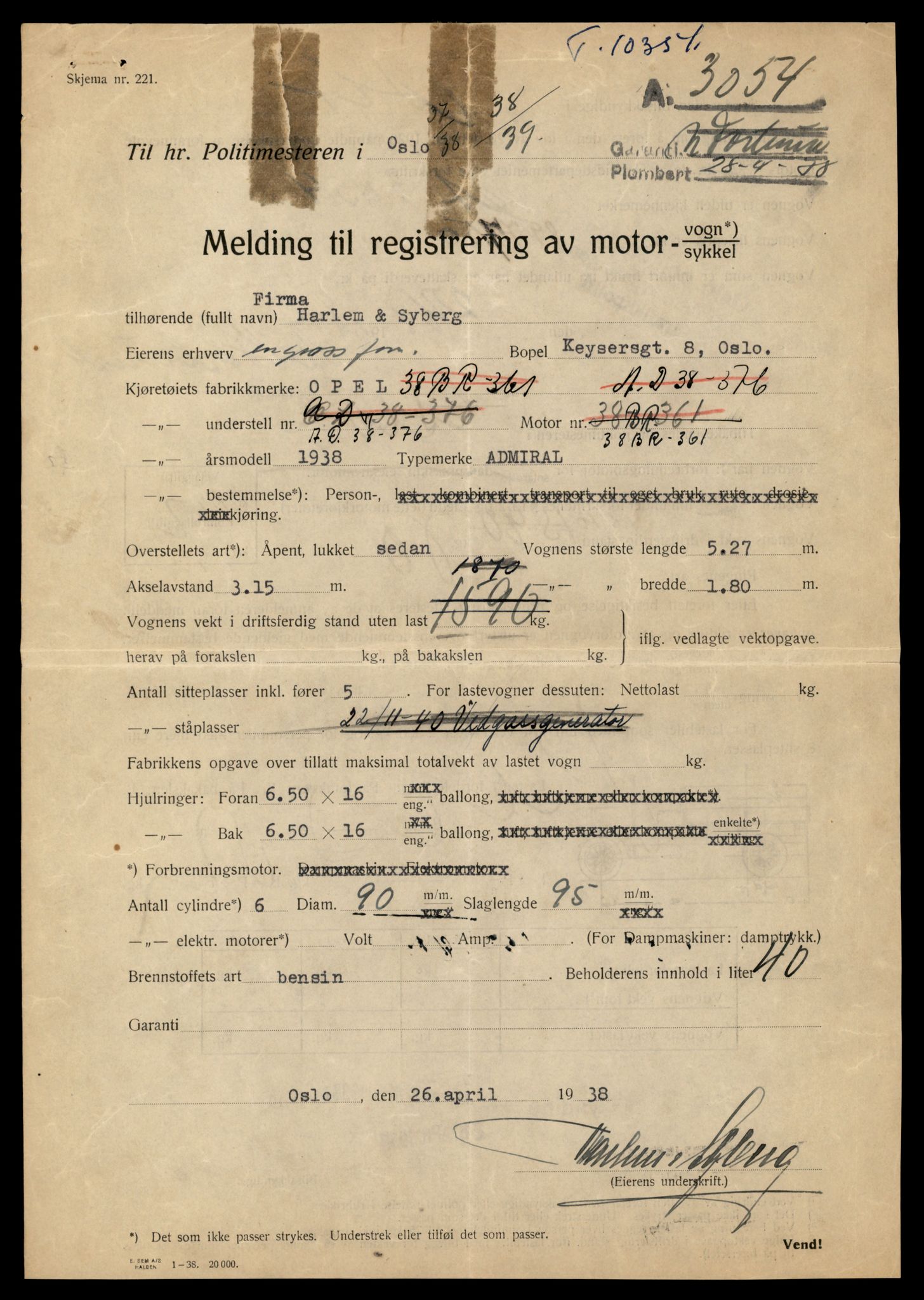 Møre og Romsdal vegkontor - Ålesund trafikkstasjon, AV/SAT-A-4099/F/Fe/L0020: Registreringskort for kjøretøy T 10351 - T 10470, 1927-1998, s. 93