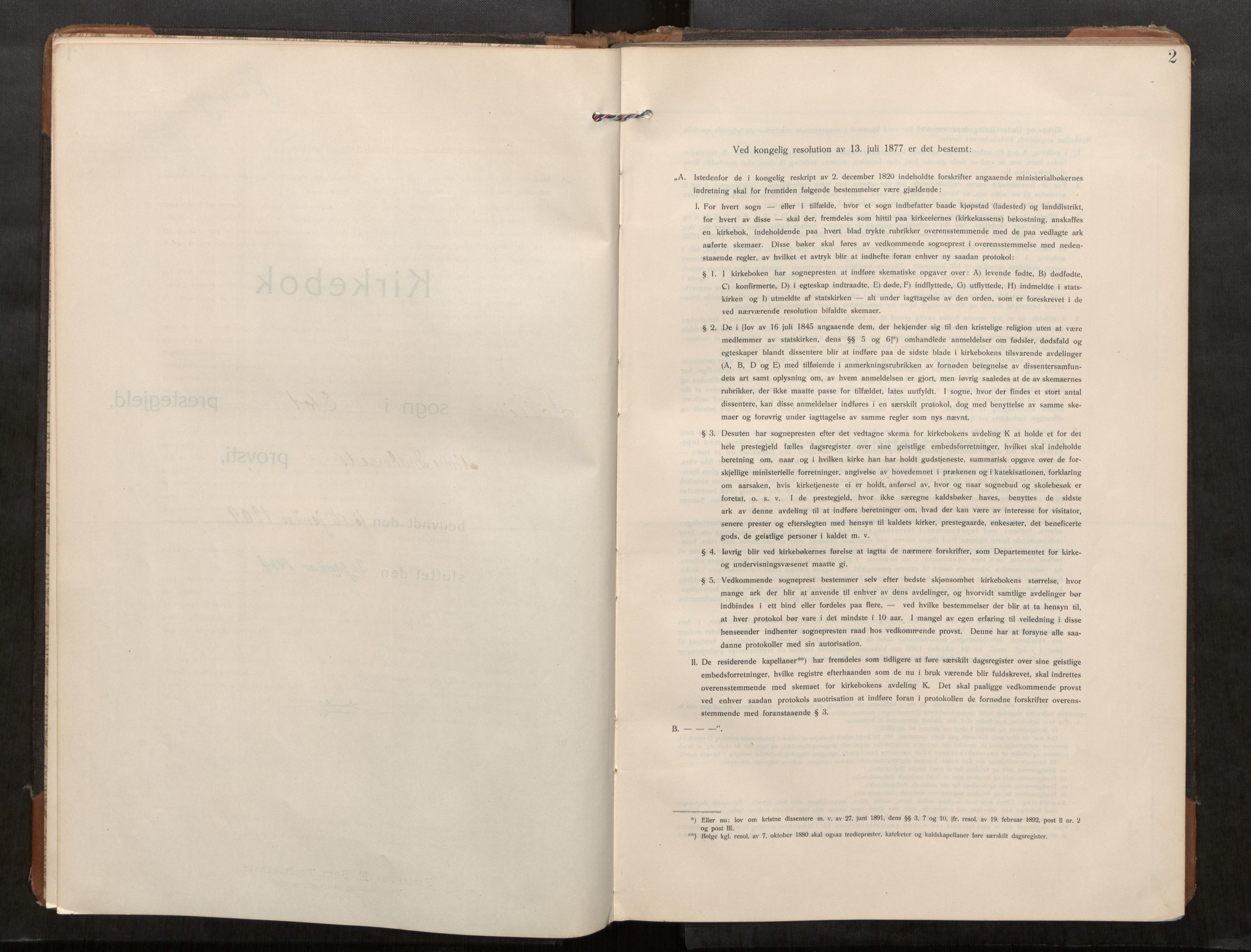 Stod sokneprestkontor, AV/SAT-A-1164/1/I/I1/I1a/L0003: Ministerialbok nr. 3, 1909-1934, s. 2