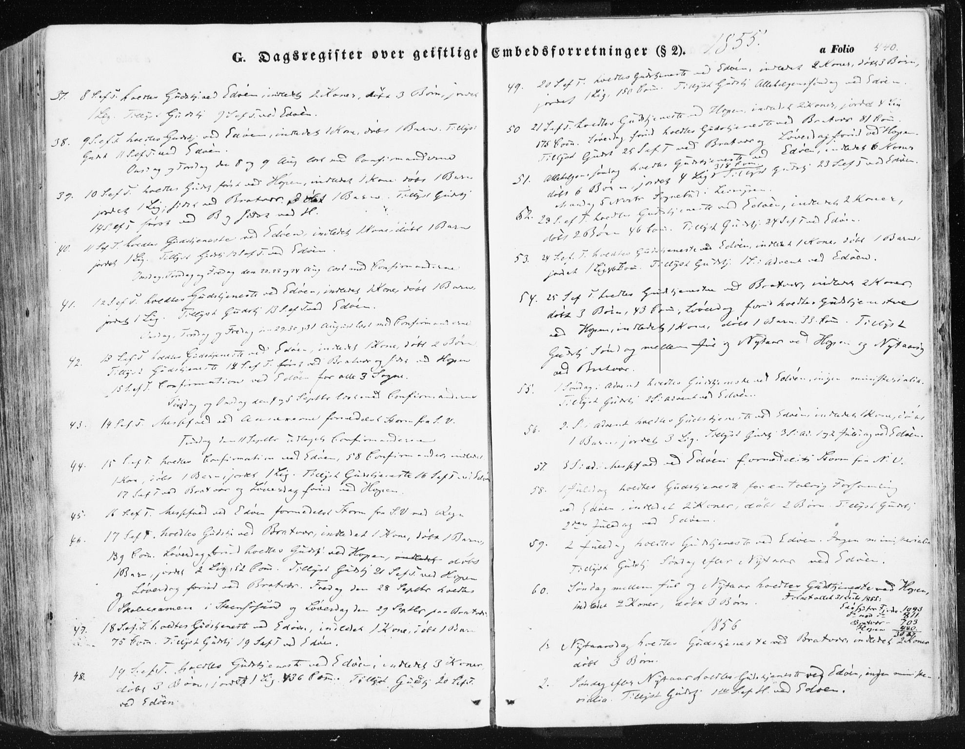 Ministerialprotokoller, klokkerbøker og fødselsregistre - Møre og Romsdal, SAT/A-1454/581/L0937: Ministerialbok nr. 581A05, 1853-1872, s. 440