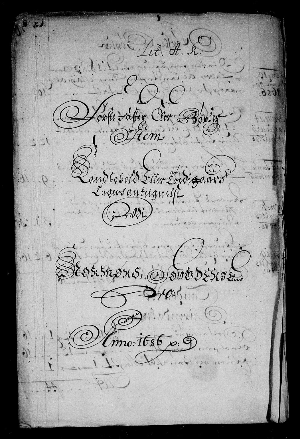 Rentekammeret inntil 1814, Reviderte regnskaper, Stiftamtstueregnskaper, Trondheim stiftamt og Nordland amt, RA/EA-6044/R/Rg/L0084: Trondheim stiftamt og Nordland amt, 1686