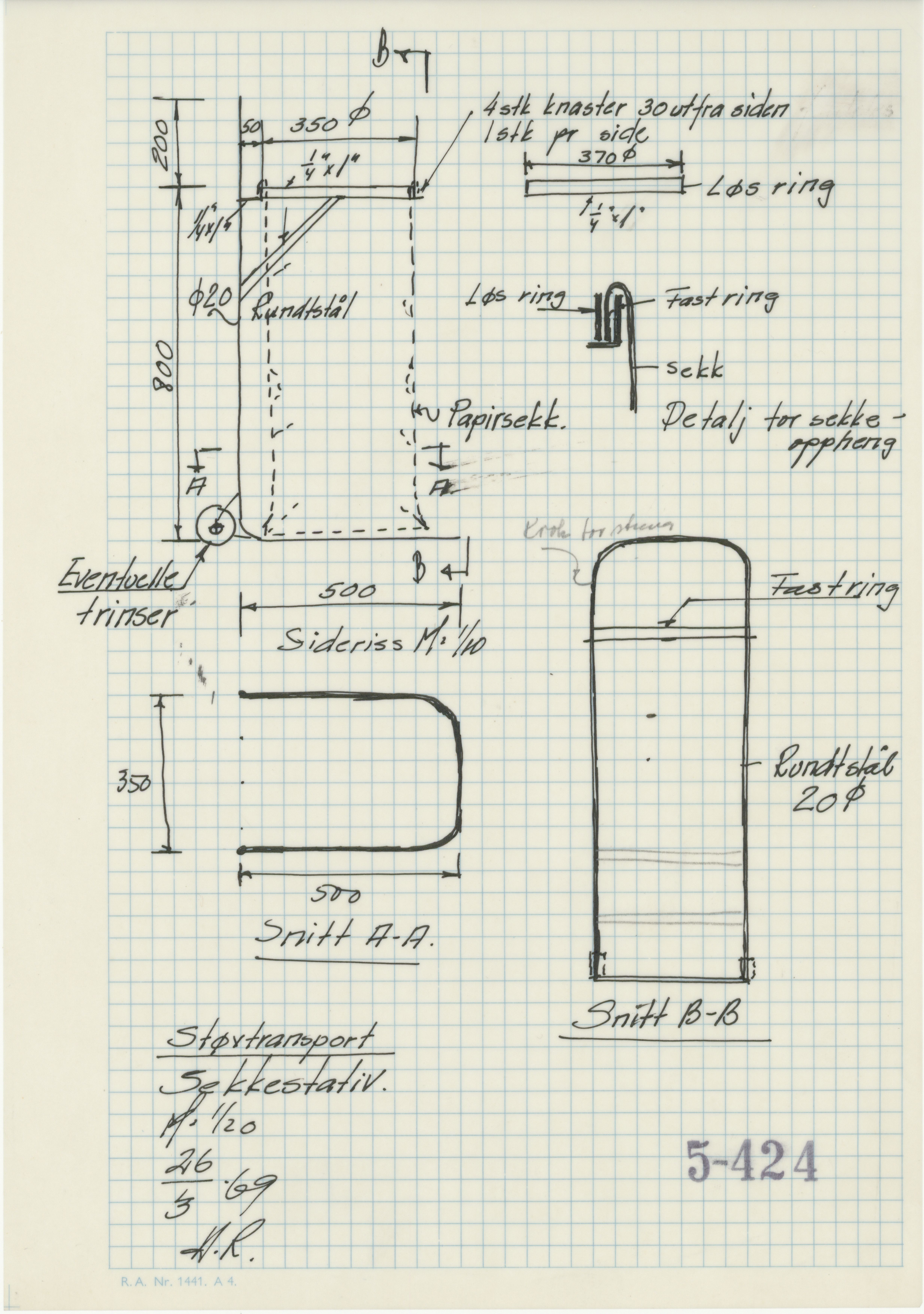 Odda smelteverk AS, KRAM/A-0157.1/T/Td/L0005: Gruppe 5. Transport, taubane, 1954-1994, s. 111