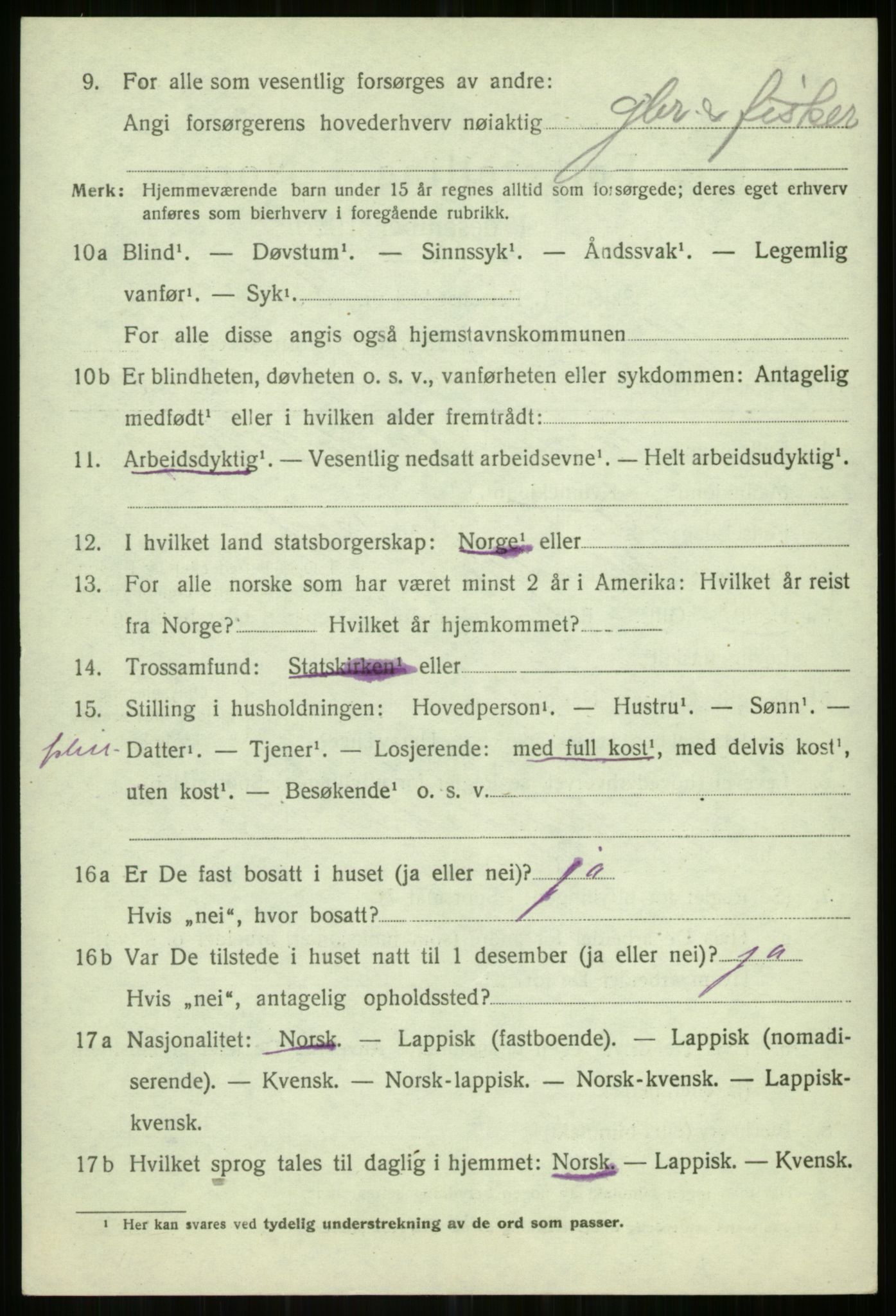 SATØ, Folketelling 1920 for 1935 Helgøy herred, 1920, s. 1424