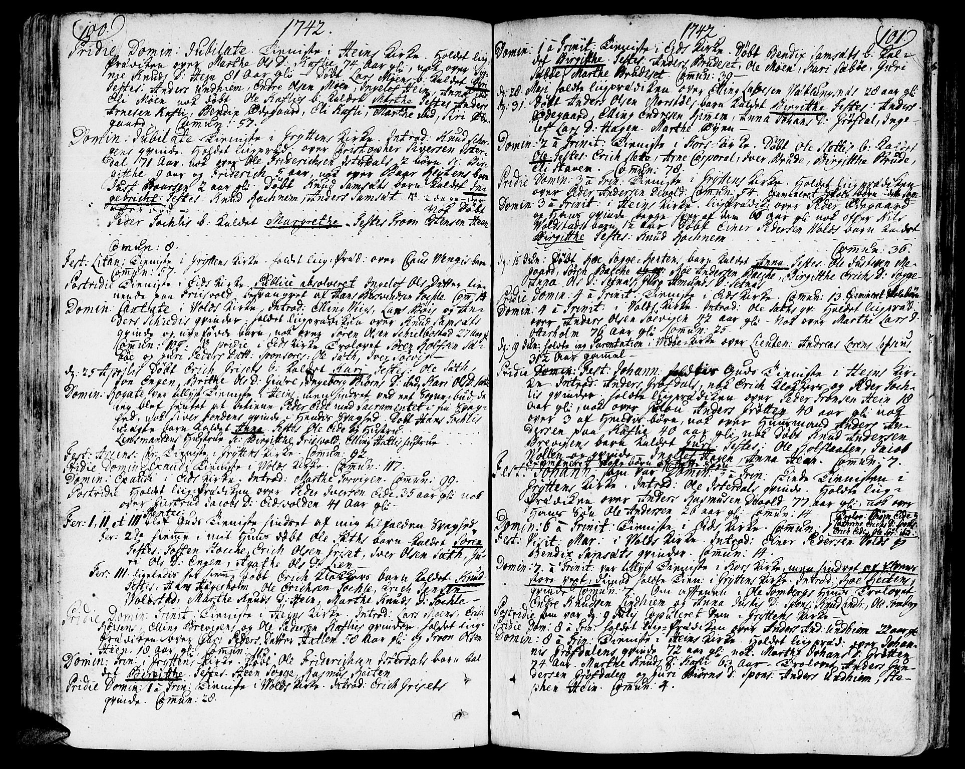Ministerialprotokoller, klokkerbøker og fødselsregistre - Møre og Romsdal, AV/SAT-A-1454/544/L0568: Ministerialbok nr. 544A01, 1725-1763, s. 100-101