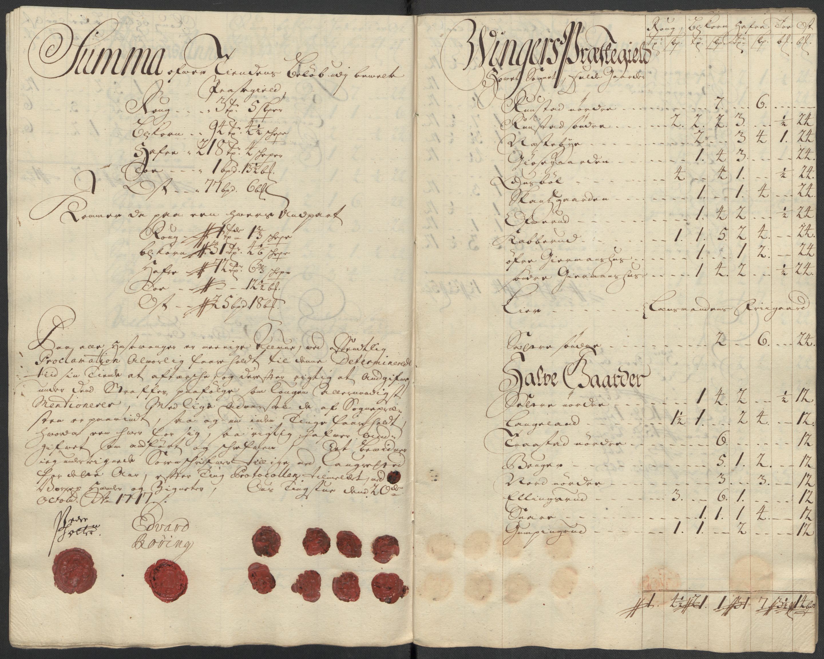 Rentekammeret inntil 1814, Reviderte regnskaper, Fogderegnskap, AV/RA-EA-4092/R13/L0856: Fogderegnskap Solør, Odal og Østerdal, 1717, s. 265