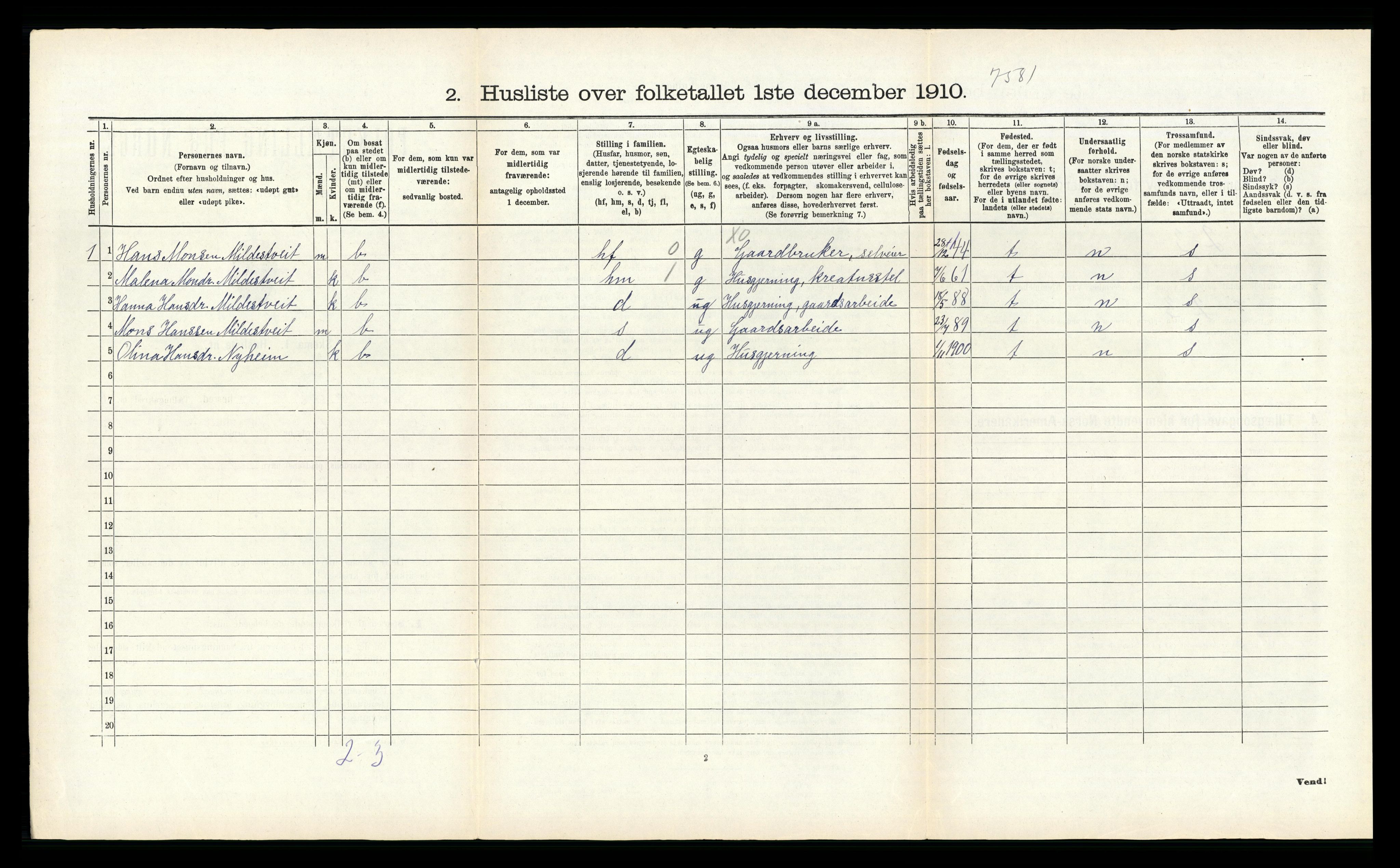 RA, Folketelling 1910 for 1249 Fana herred, 1910, s. 600