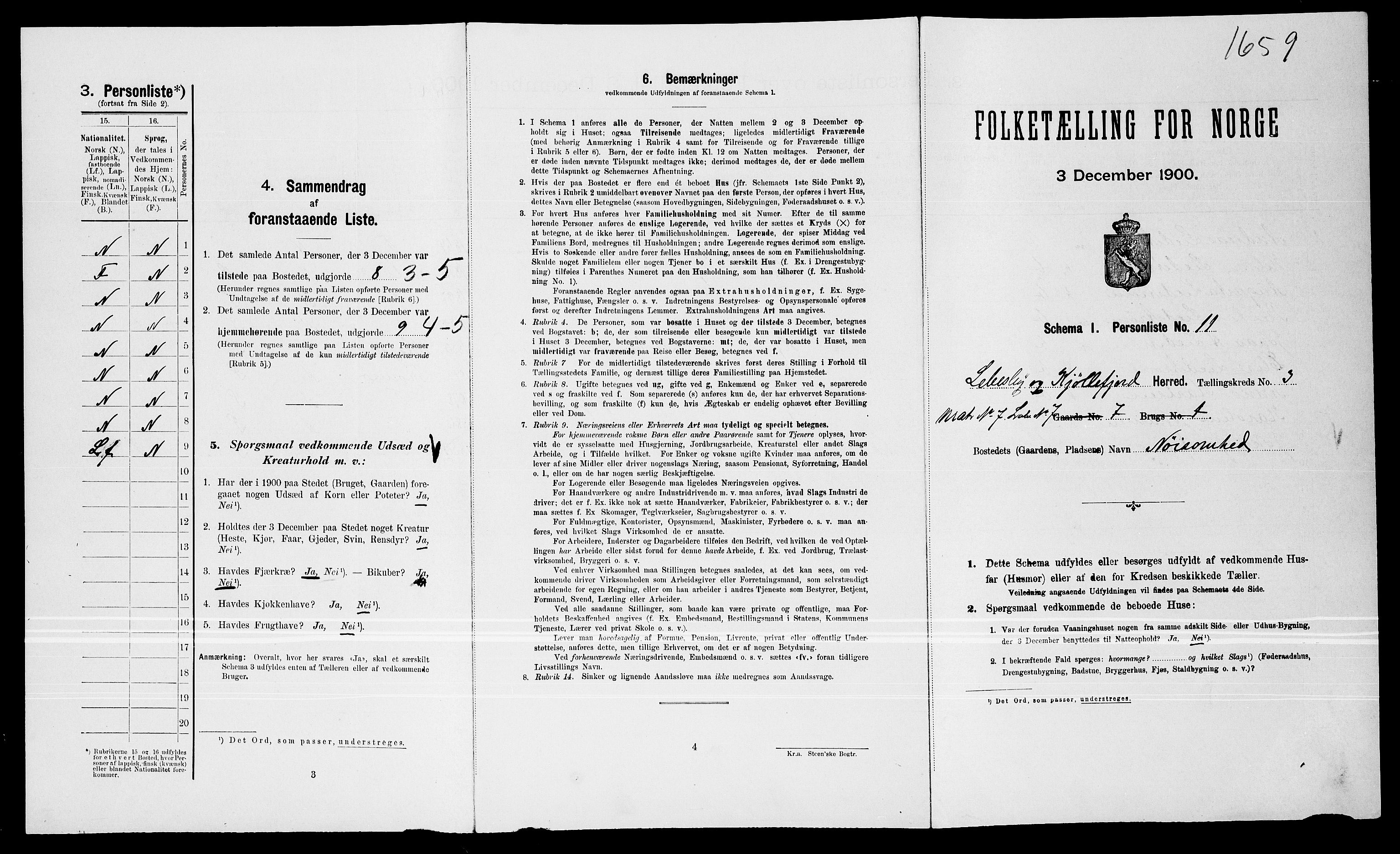 SATØ, Folketelling 1900 for 2022 Lebesby herred, 1900, s. 252