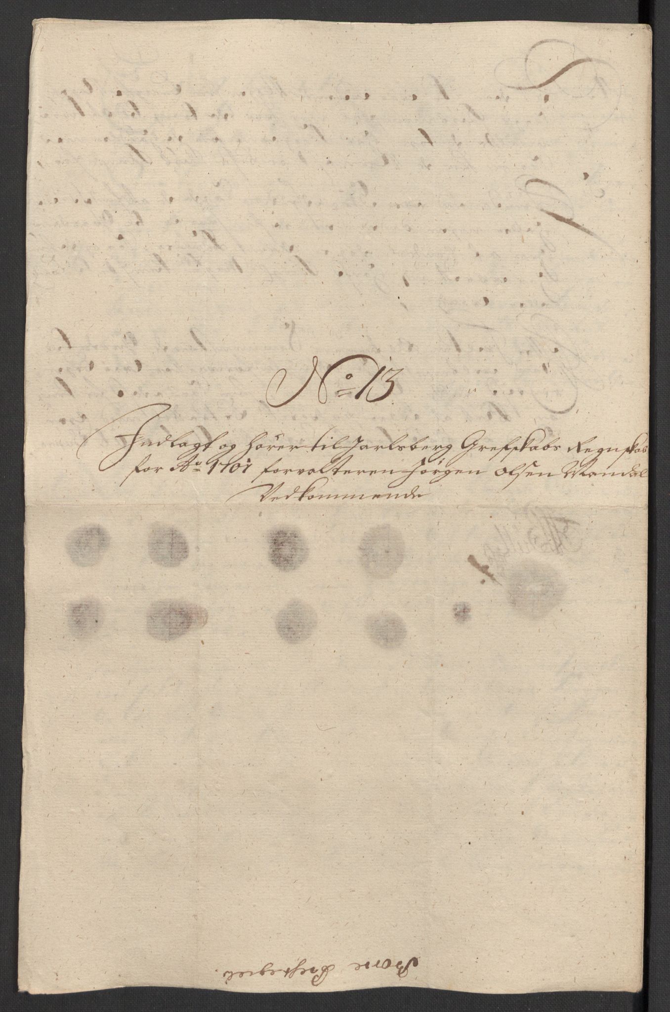 Rentekammeret inntil 1814, Reviderte regnskaper, Fogderegnskap, RA/EA-4092/R32/L1869: Fogderegnskap Jarlsberg grevskap, 1700-1701, s. 317