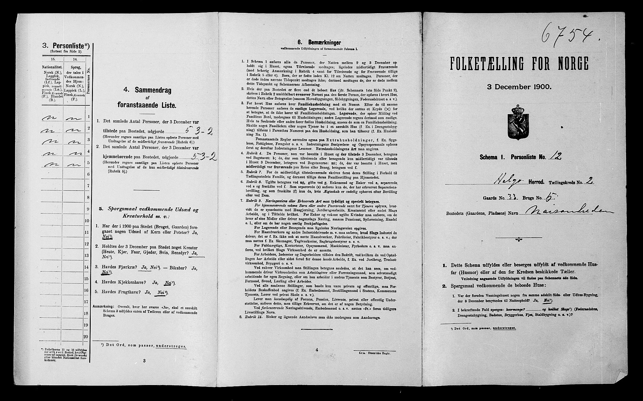 SATØ, Folketelling 1900 for 1935 Helgøy herred, 1900, s. 144